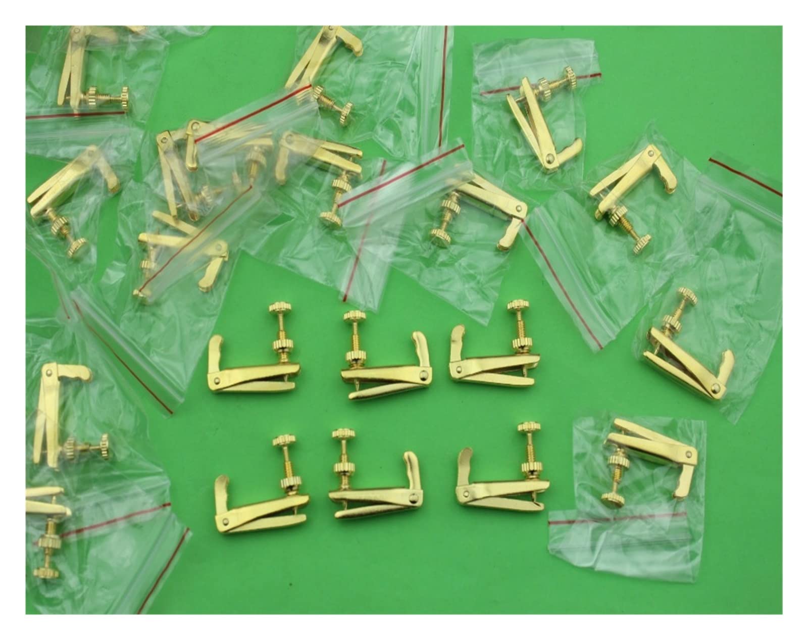 yaoqijie 30pcs di alta qualità d'oro di regolazione della corda del violino accordatori fini 1/4-2/4 parti di violino lasting