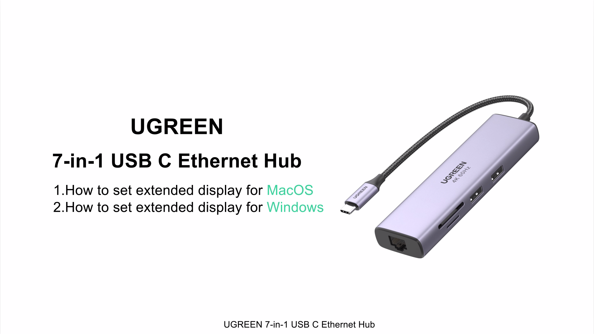 Amazon.com: UGREEN Revodok 7 in 1 USB C Hub Gigabit Ethernet