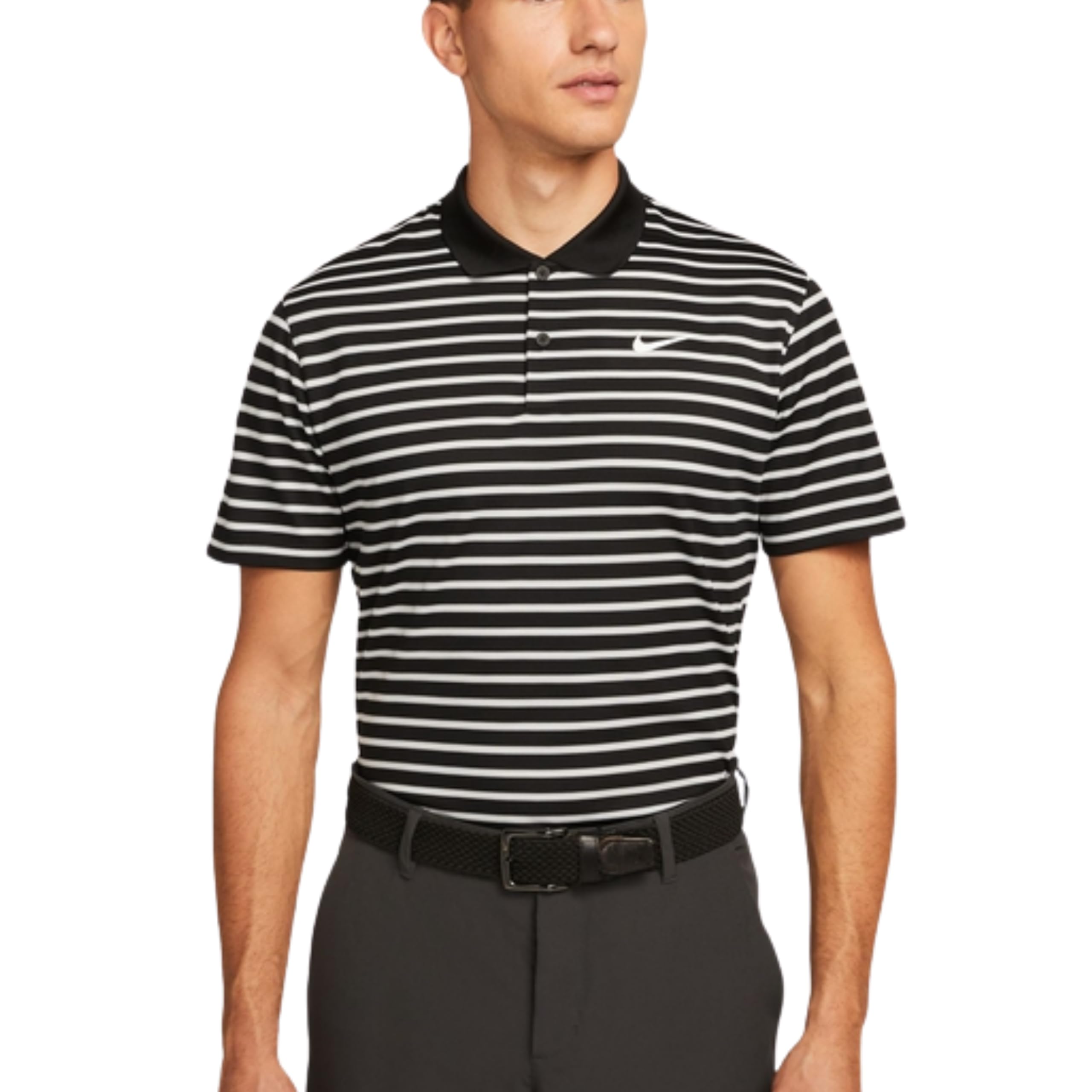 Nike Dri-FIT Mens Victory Core Golf Polo Solid Stripe Styles 4-Way Stretch Moisture-Wicking Performance Shirt