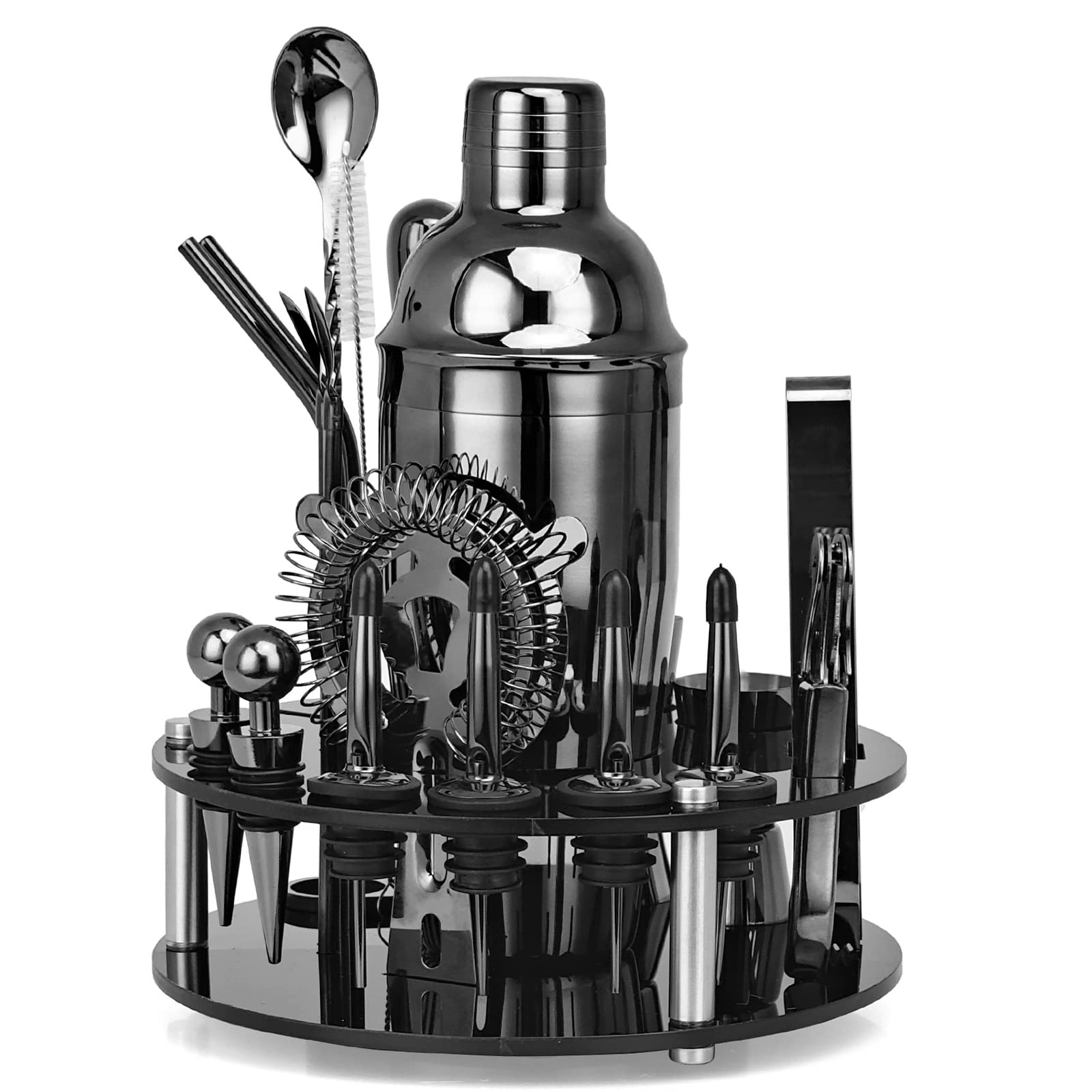 Hsioluted 20Pcs Cocktail Shaker Making Set Mixer Wine Shaker Home Drink Party Supplies Kit Bartender for Home Cocktail Making Set