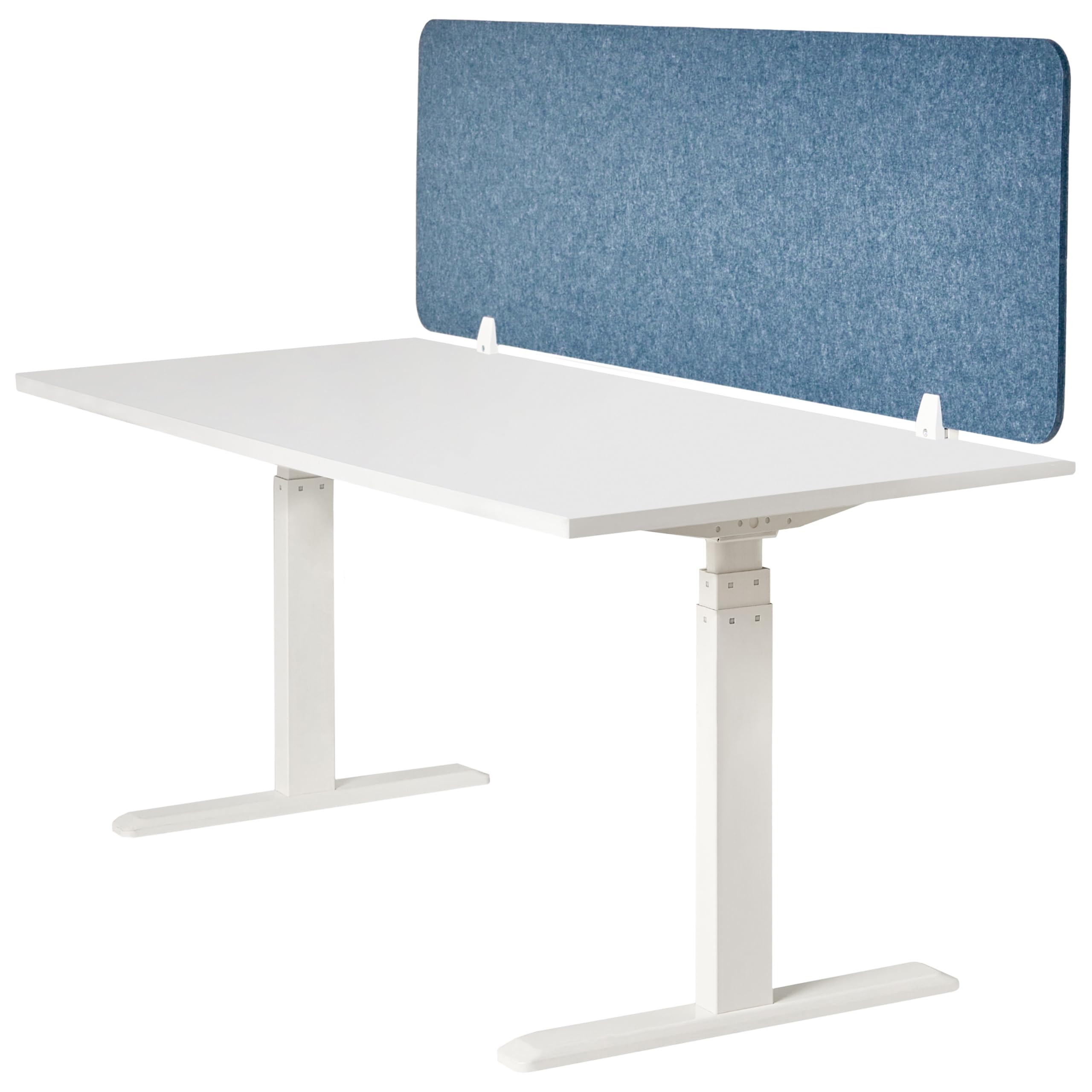 Beliani Séparateur de Bureau en Pet Acoustique Recouvert de Tissu 160 x 50 cm Bleu Split