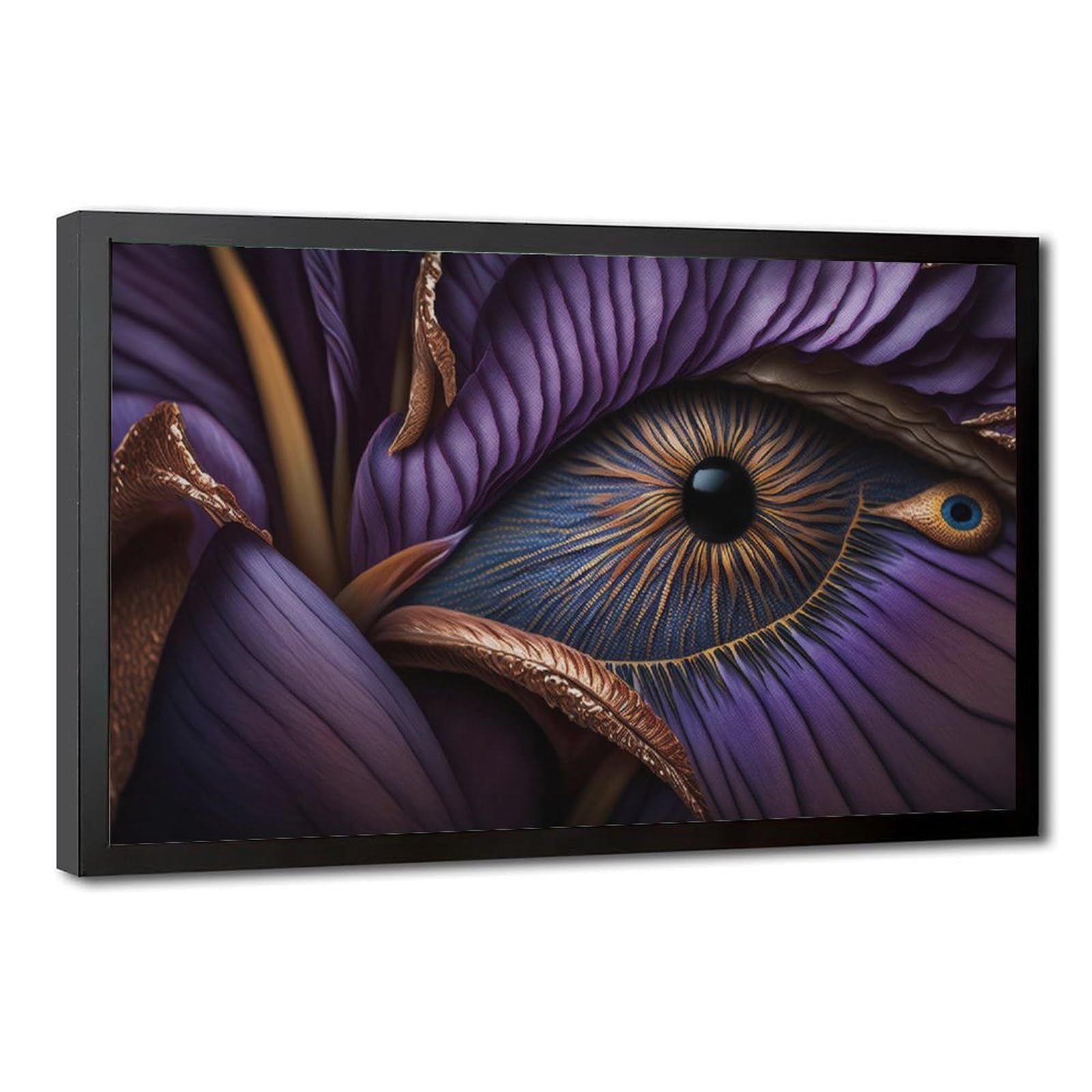 Bareronor Purple Abstract Eye Canvas Poster Bedroom Decor Landscape Office Room Decor Gift 20" L X 30" W