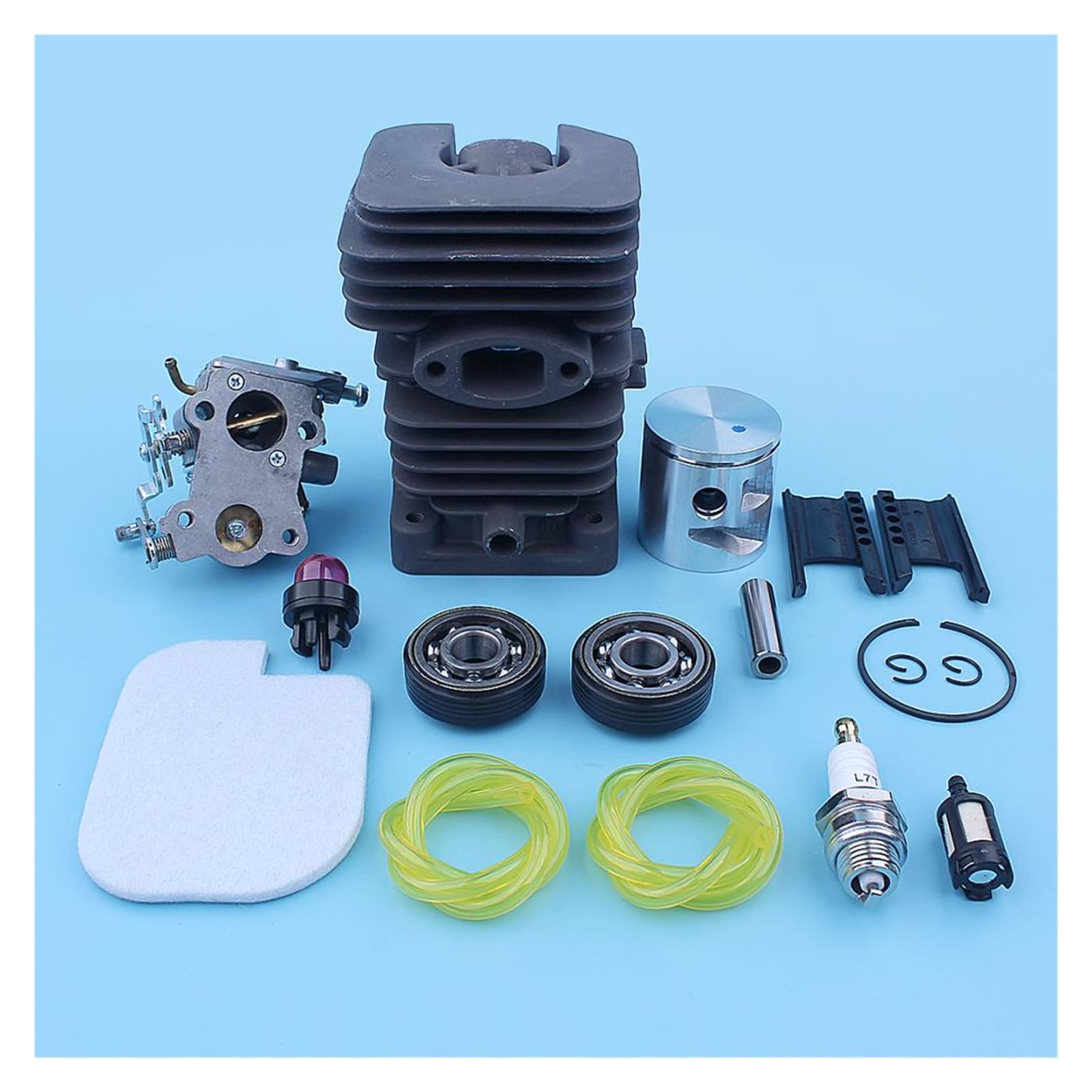 Kit de carburador pistón cilindro 41mm for motosierra Poulan P3314 P3314WS P3314WSA P3416 P3516PR P4018AV PP3816 PP4218AVX 530071884