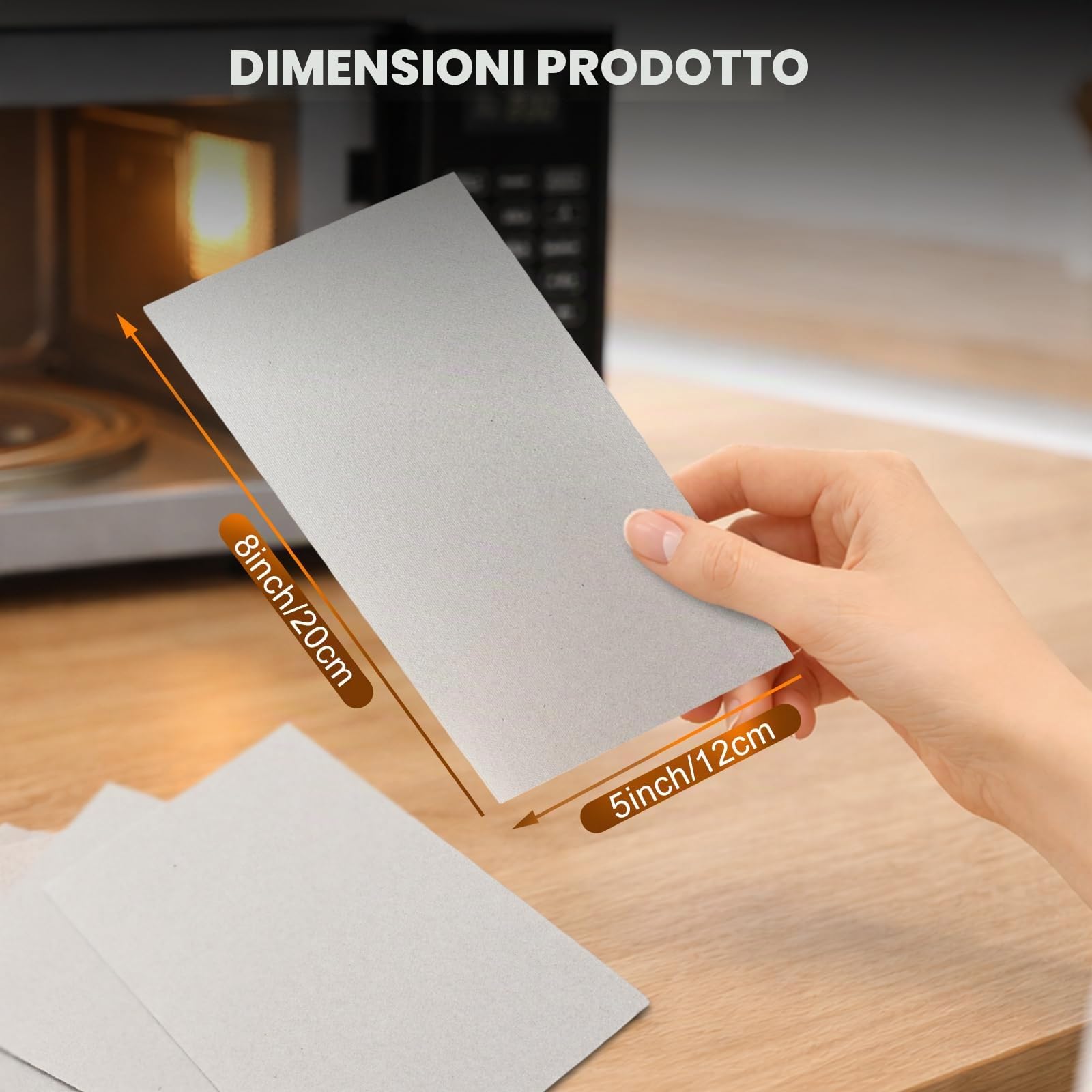 Foglie di Mica Universale per Forno a Microonde 12,7 x 20,3 cm, Microonde Copertura Guida da Poweka (5 Pezzi)