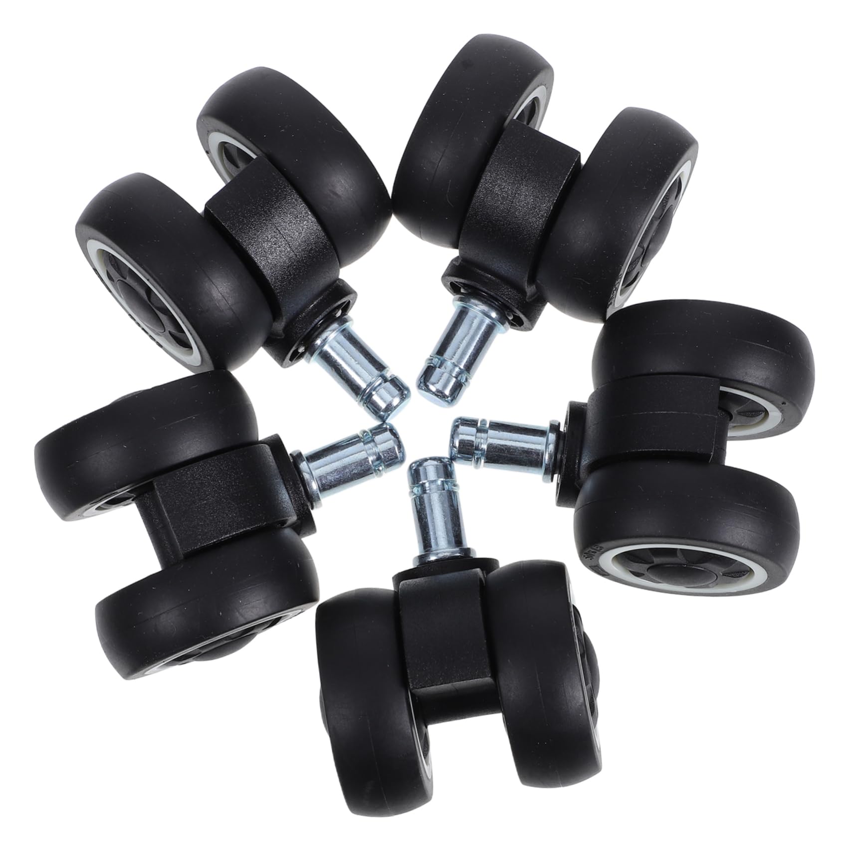 Ruedas Giratorias para Silla de Oficina de 2 Pulgadas, Silenciosas y Resistentes, Material Tpr y Metal, Ideales para Suelos de Baldosa y Madera, Paquete de 5 Unidades