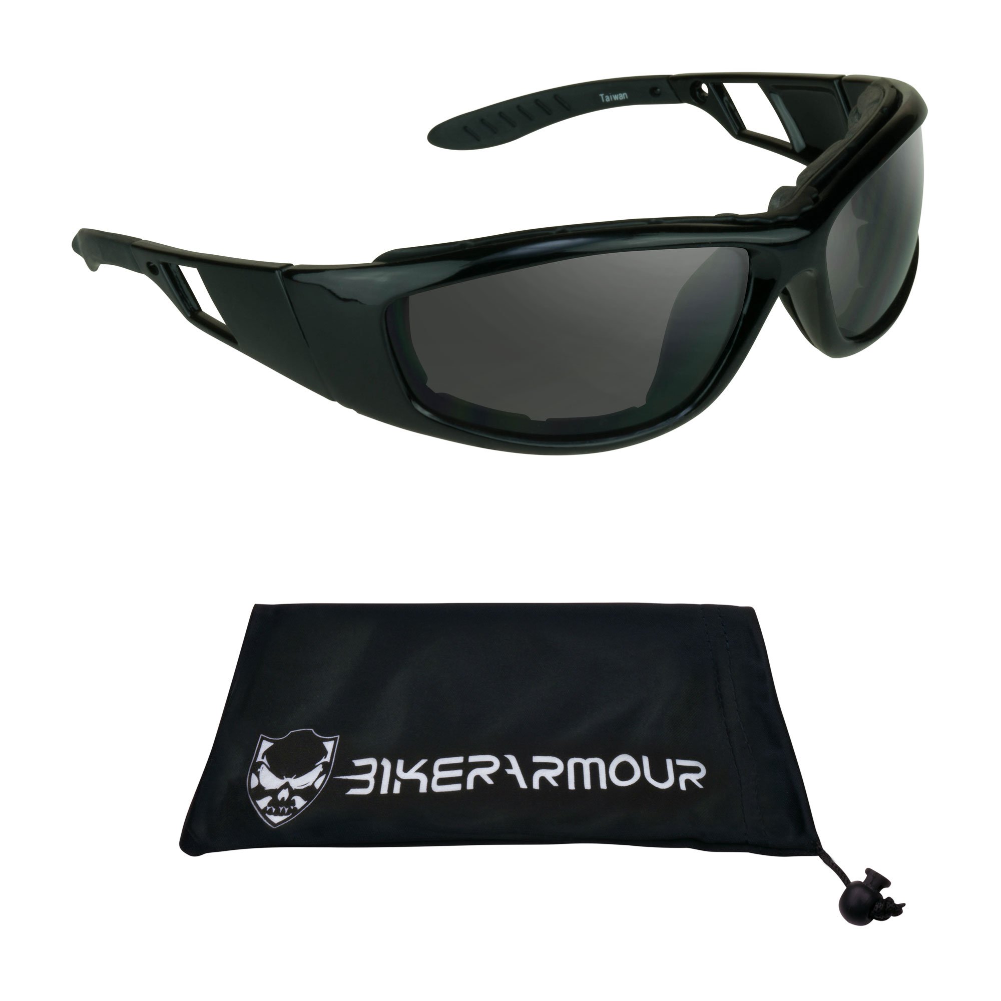 Bikershades Motorcycle Safety Day Riding Sunglass Removable Foam Men Women Dust and Wind Resistant
