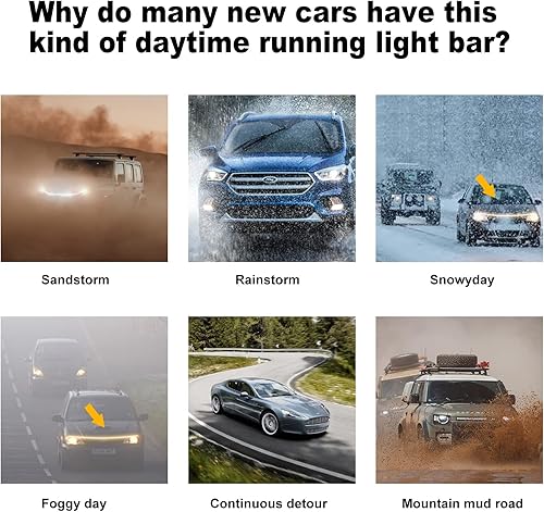 Miniatura 7 de Tira de luz LED cortable para debajo del capó, tira de luz LED para motor automotriz, guía de luz de giro, decorativa, impermeable, IP66, accesorios