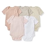 Organic Cotton Bodysuits – Baby Boy & Girl Short and Long Sleeve One-Pieces, 5-Pack