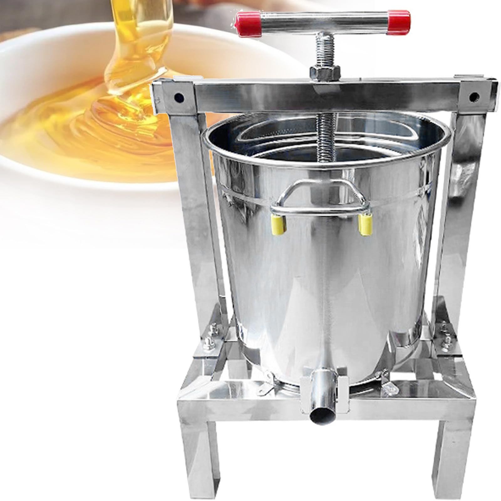Extractor de miel, extractor de abejas, apicultura doméstica, prensa manual para cera, herramienta de acero inoxidable para cera de abejas, apicultura y agricultura.
