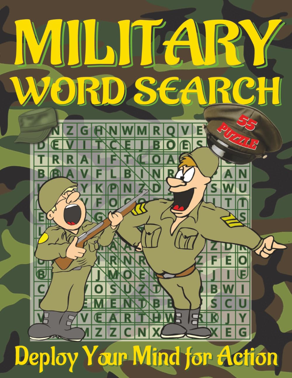 Military Word Search Puzzle Book: - Large Print: Word Searches with Easy-to-Read Print about Military Terms, Army Gear, Ranks and More | 6x9 inches, ... breaks, and quiet mission-ready moments.