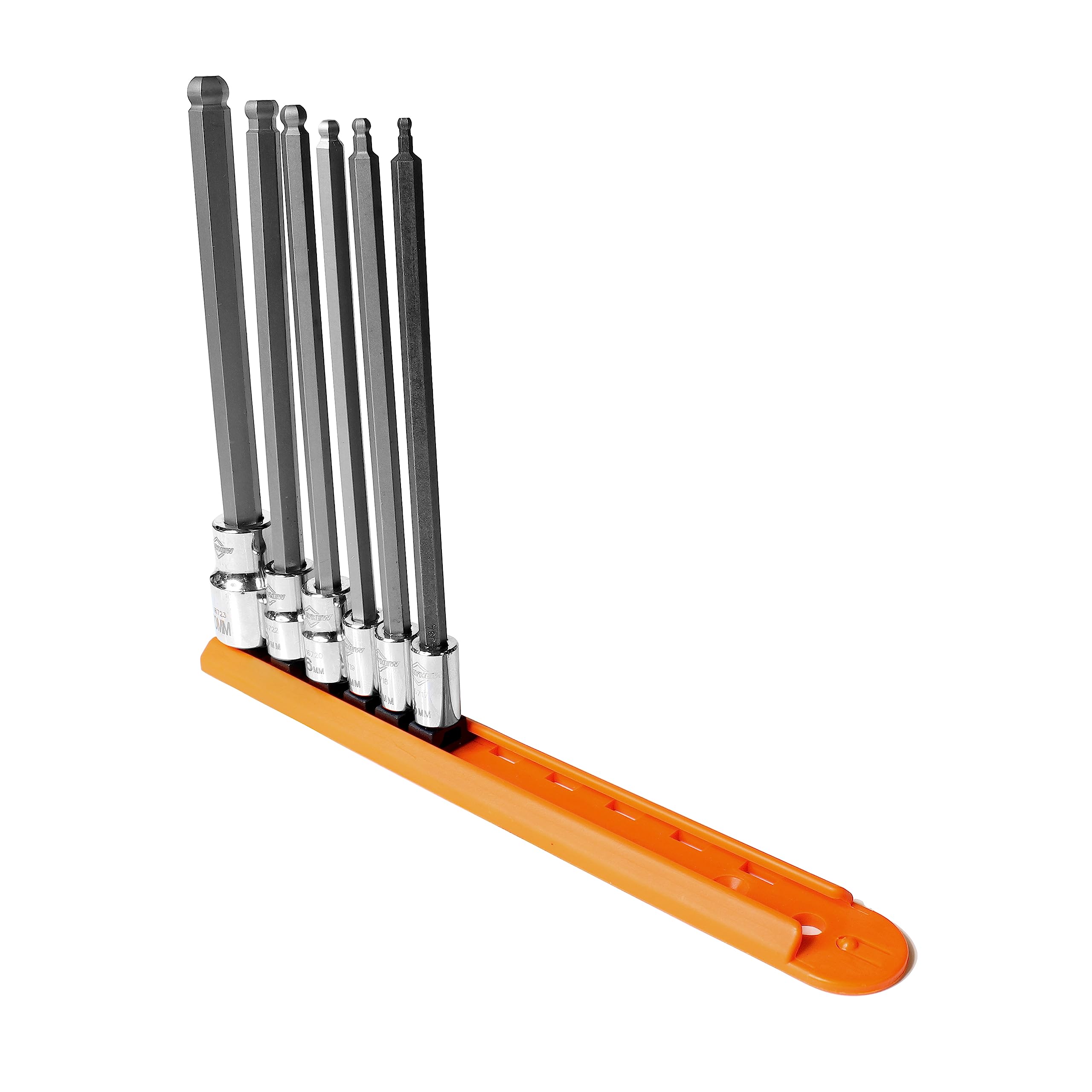 Mayhew Tools 16046 - Juego de brocas hexagonales de bola métrica, cromo, 6 piezas de longitud larga