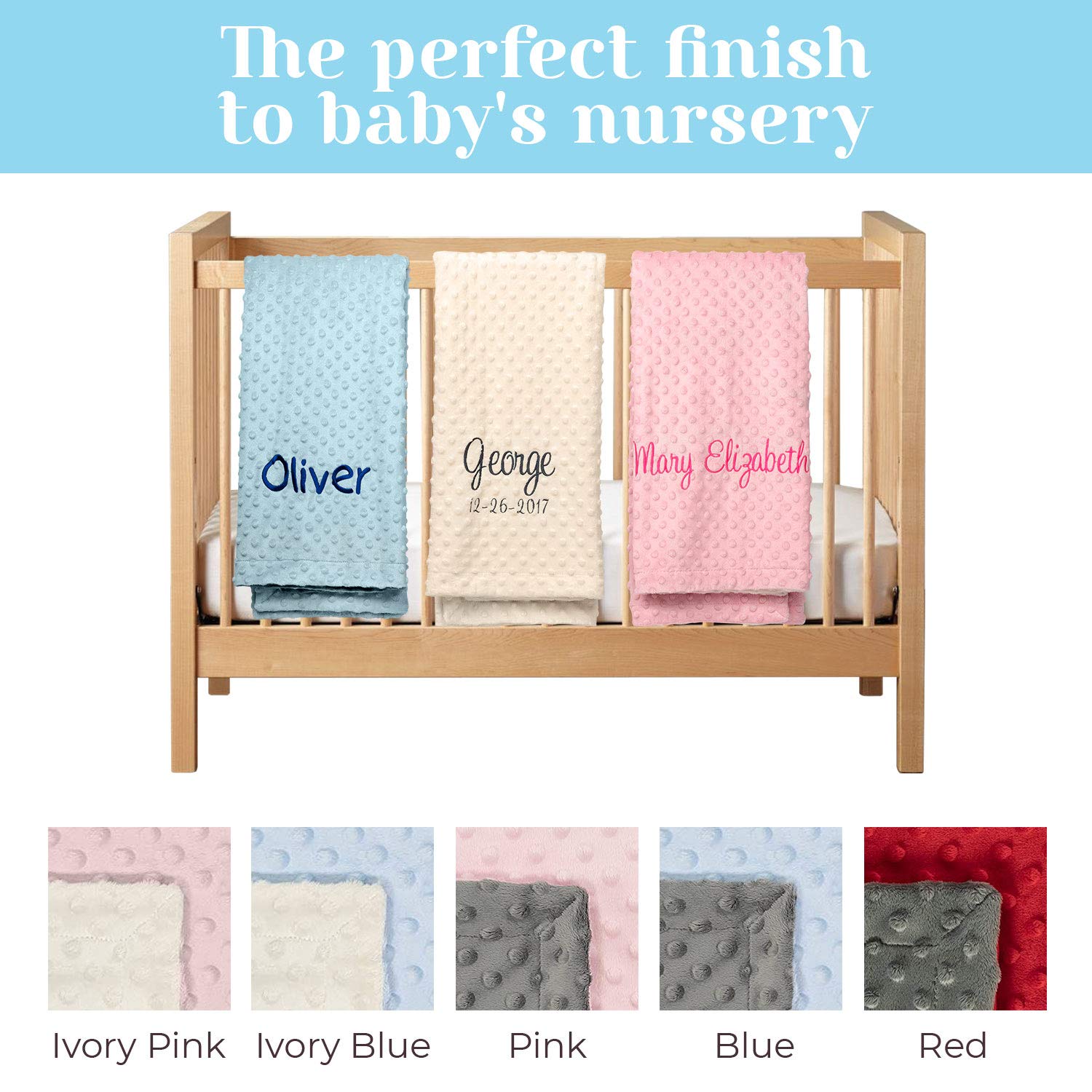 Berry Bebe Personalized Baby Blanket For Boys Fast Usa Shipping