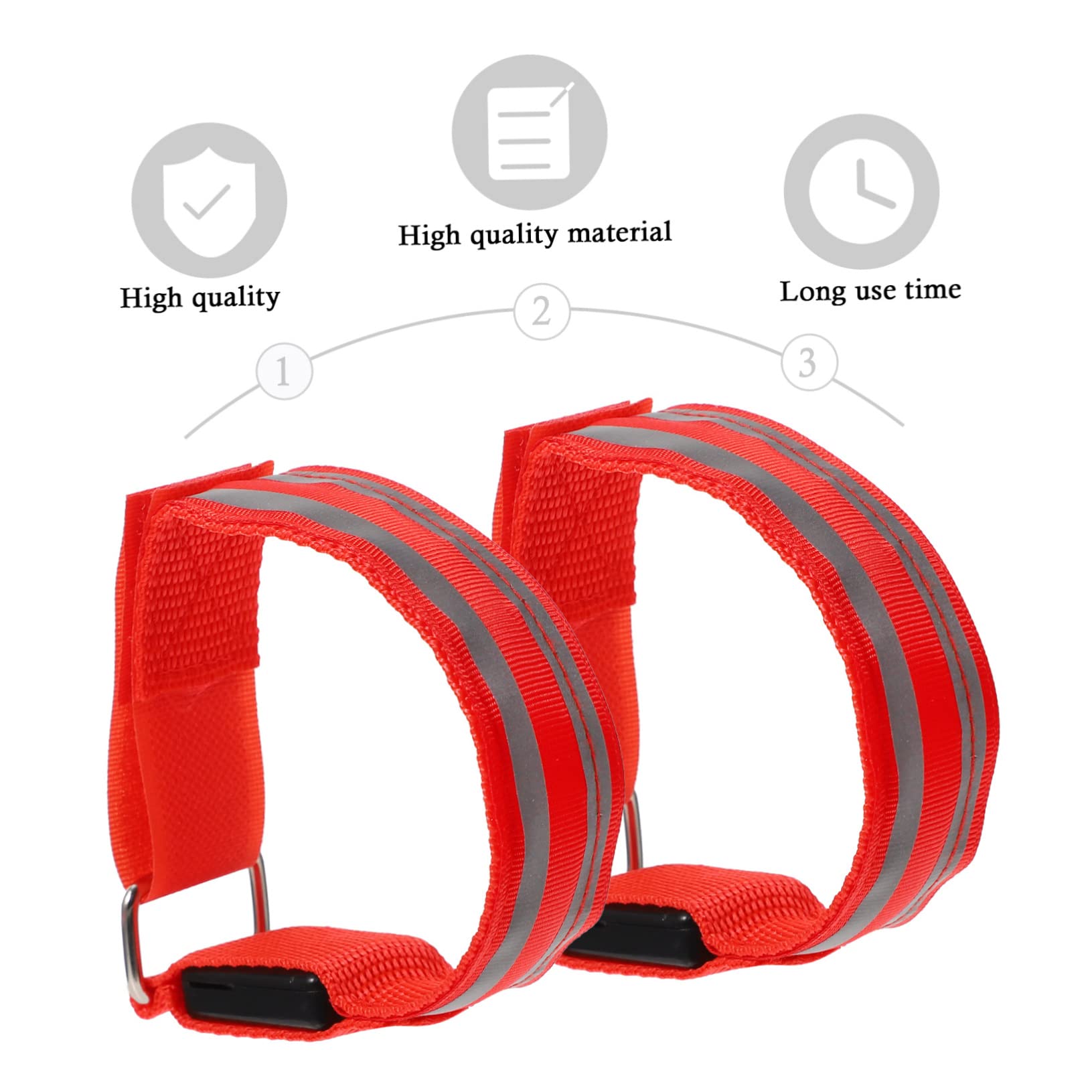 HANABASS luci di Marcia a LED Braccialetti Luminosi lampade Ricaricabili Braccialetto Sportivo a LED Fascia Riflettente Sportiva Braccialetti Lampeggianti Cinturino da Polso Luminoso