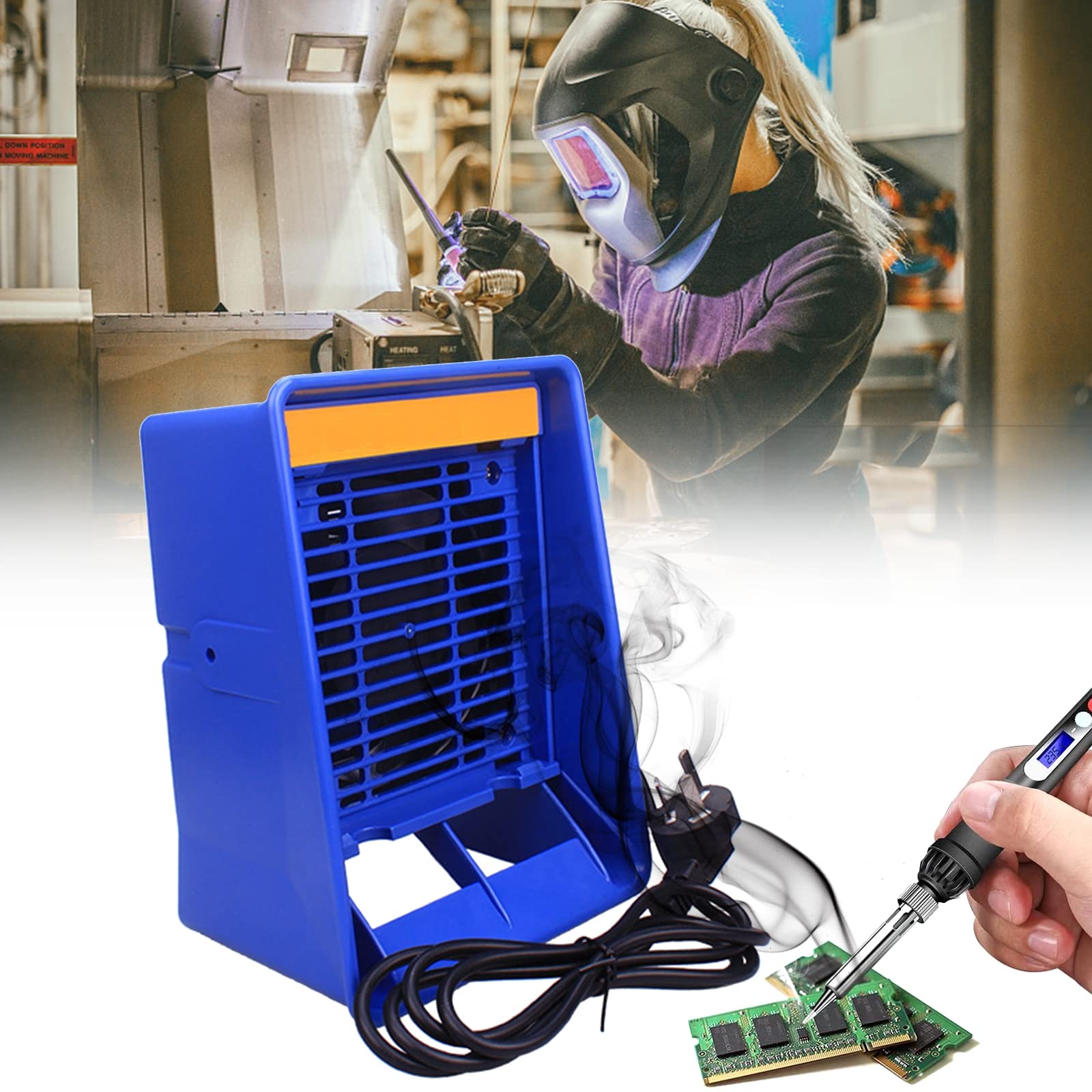 Buy Solder Fume Extractor Fume Smoke Absorber, Carbon Filter Quiet Fan