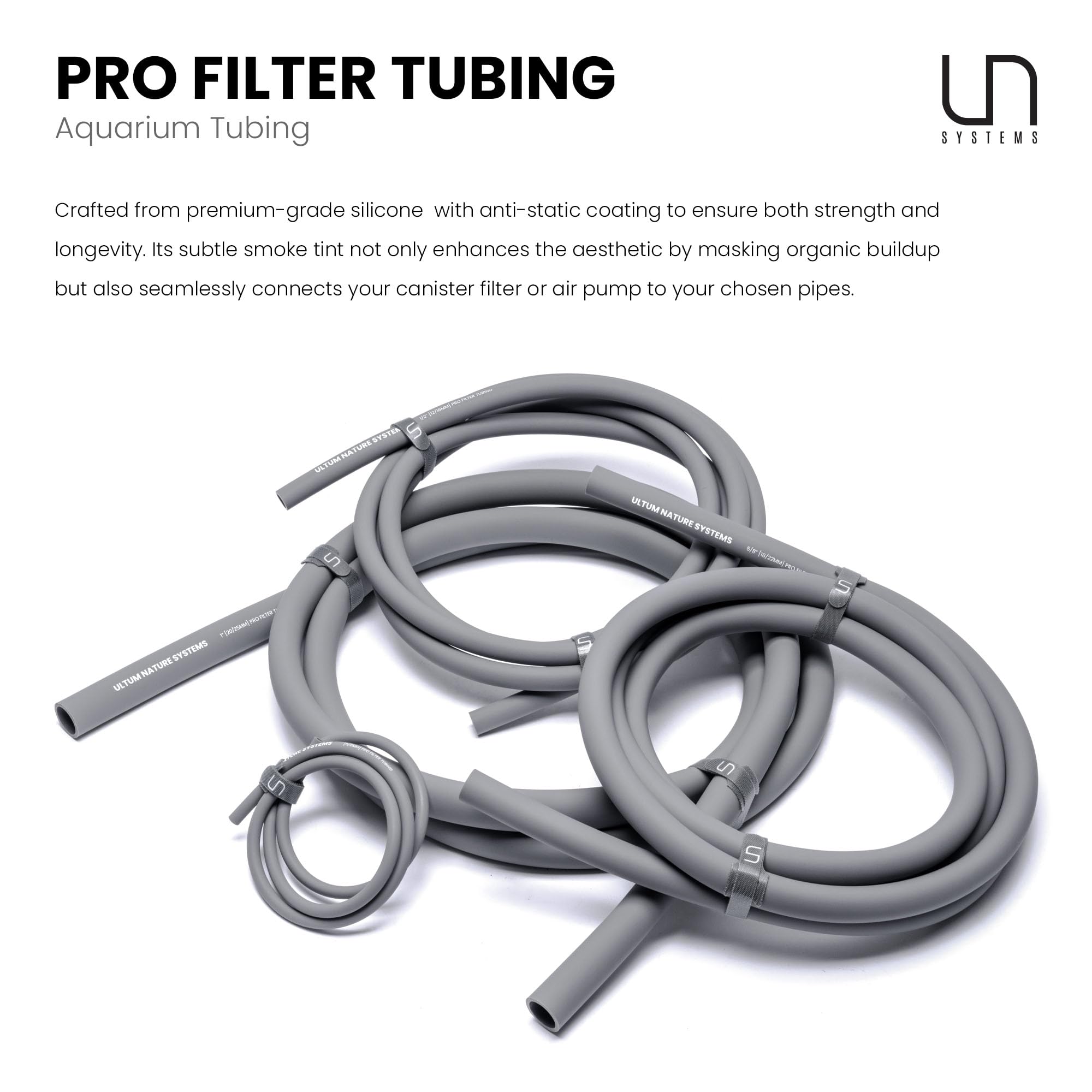 Ultum Nature Systems Pro Tubing – 20/25 mm ID/OD Durable Aquarium Filtre, CO2 et Airline Tube pour aquariums – Rouleau de 3 m