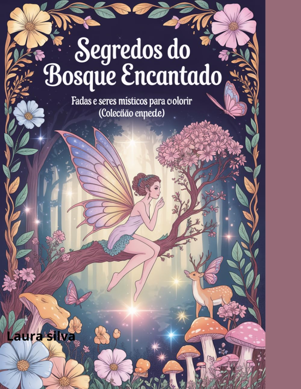 Segredos do bosque encantado: Fadas e seres místicos para colorir