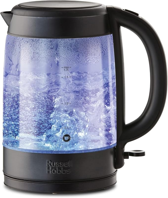 Russell Hobbs Brooklyn Glass Kettle, RHK172BCH, BPA Free, Fast Boil, 1.
