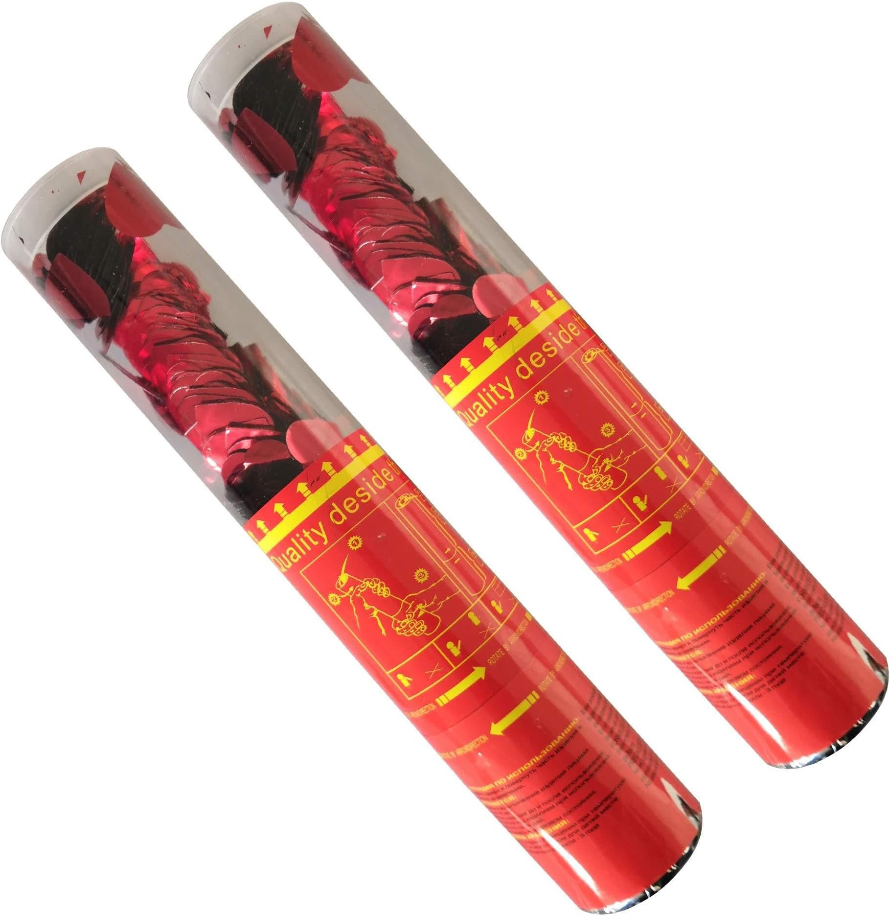 Amazing Quality Party Popper Heart Confetti Blaster for Birthday, Wedding, Anniversary (Set of 2) Props Propz