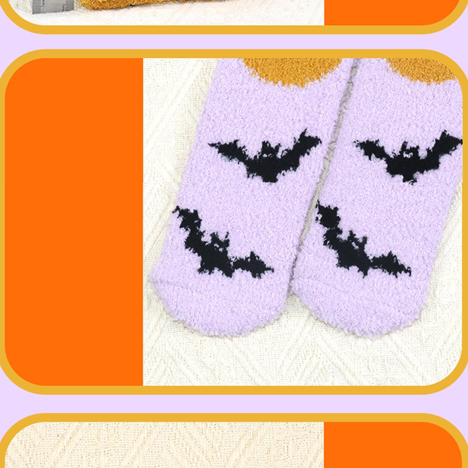 Zabawne skarpetki Halloween Miękka antypoślizgowa skarpeta świecąca w nocy
