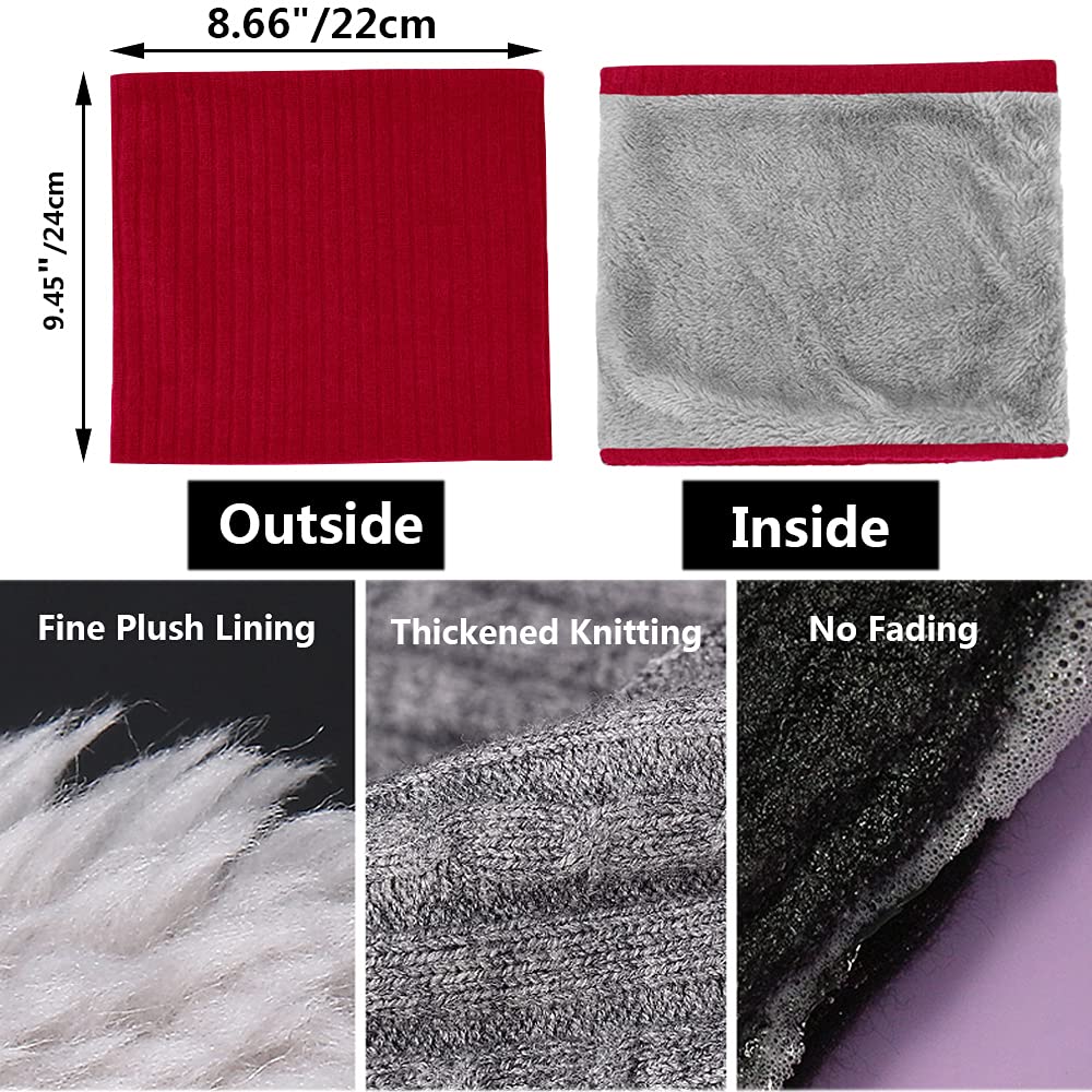 ehsbuy Scaldacollo In Pile Scaldacollo Termico Sciarpa a Cerchio Lavorata a Maglia Invernale Unisex Spessa Per Sport In Bicicletta