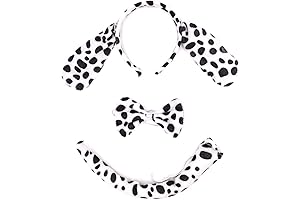 Kids Dalmatian Puppy Dog Headband Ears Tail Halloween Dress Up Costume