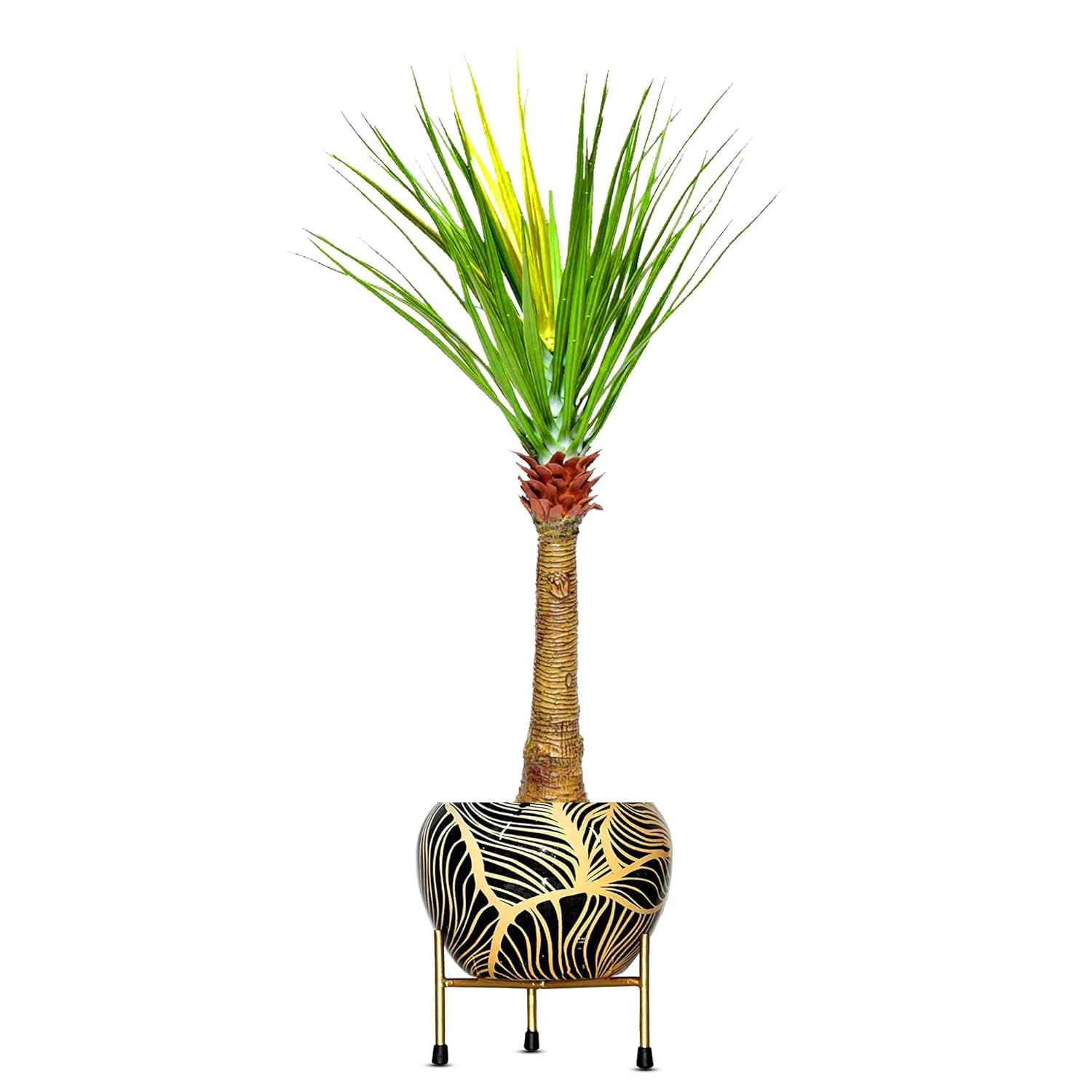 Buy Luxe Aura Artificial Cactus Plant Artificial Plants for Home Decor with Black Pot (Green