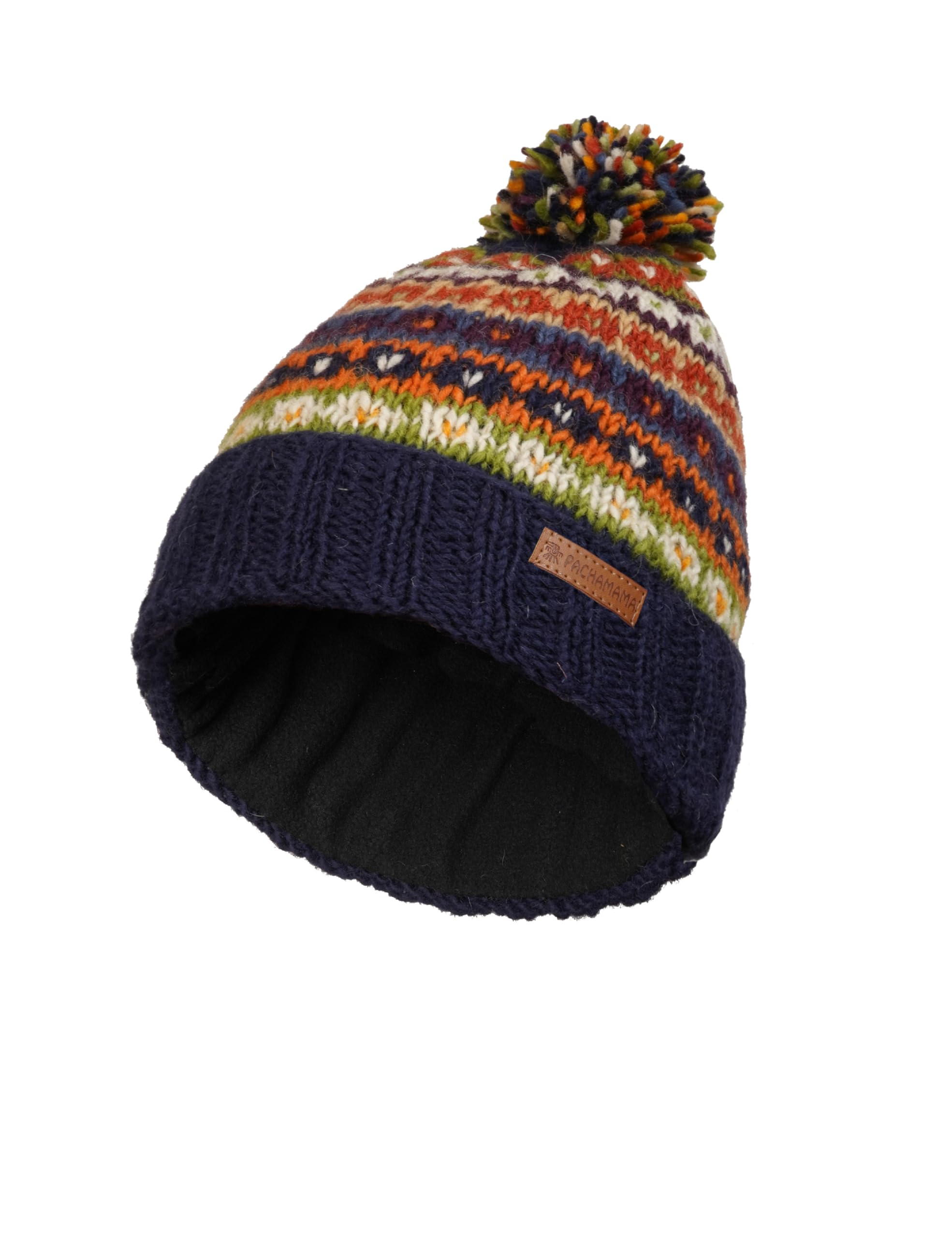 Handmade: Fairtrade Bobble Beanie, Pachamama Colorado Roll Back, damska