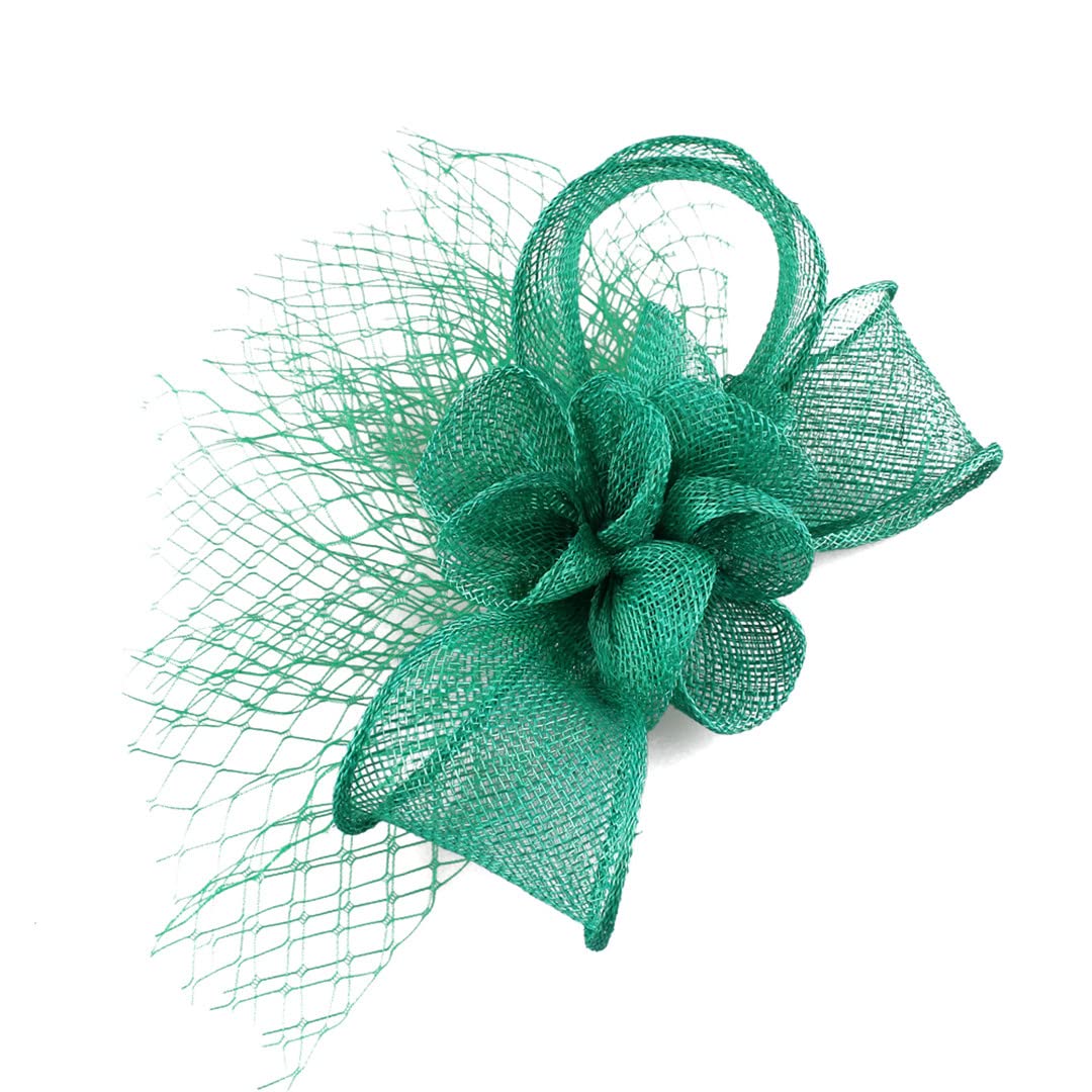 Lmtossey Accessori per capelli a forma di fiore, copricapo da sposa in rete, per donne, fascinator