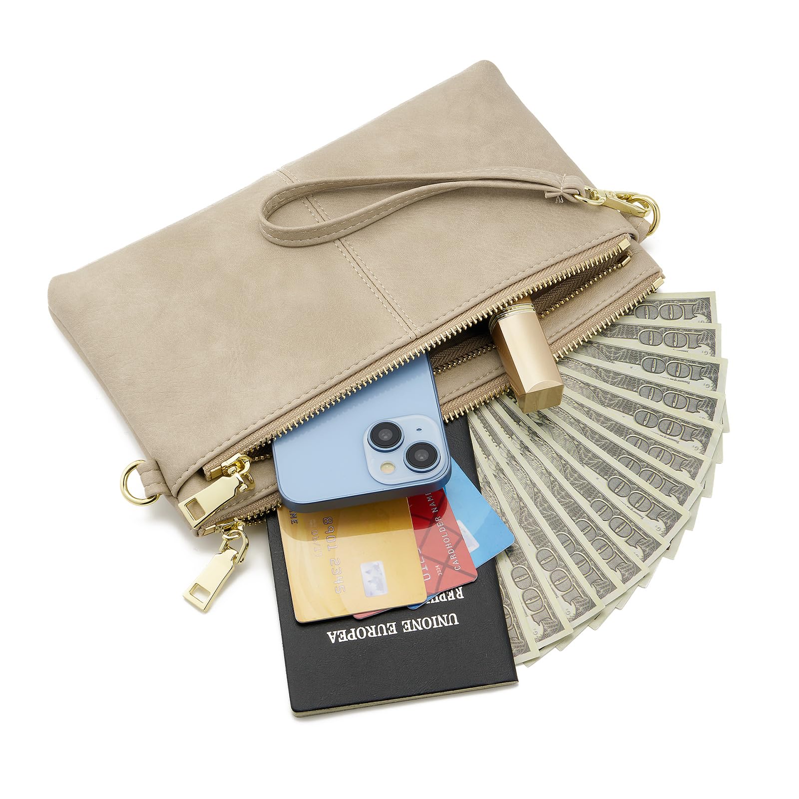 Echtes Leder Umhängetaschen für Damen,Klein Crossbody Bag Frauen Handtasche Multi Tasche Crossbody Moderne Taschen
