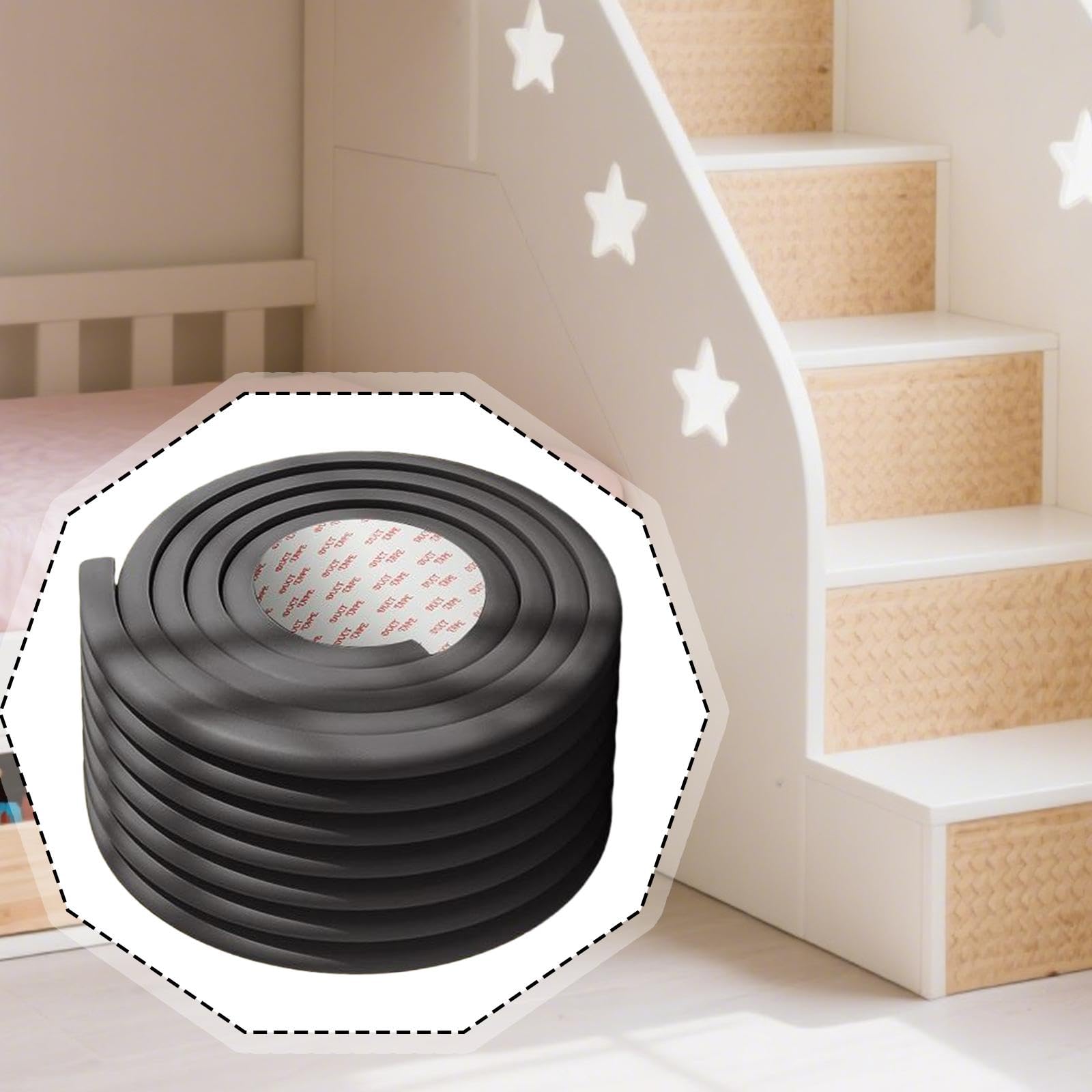 F Fityle Almohadillas para Escalera de litera, peldaños de tracción para escalones, Protector de Esquina de PVC, Cubierta de Escalera de litera, Acolchado de