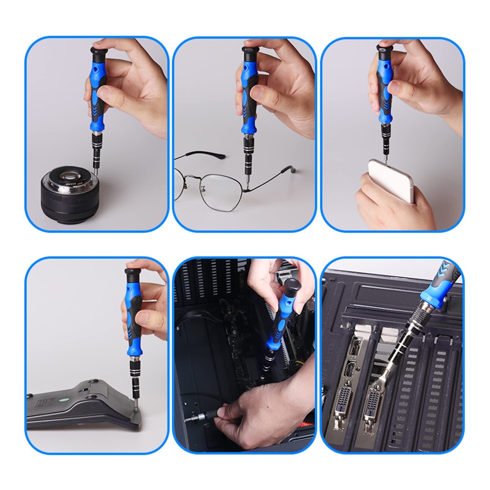 Juego de Destornilladores 135/115 en 1, Destornilladores hexagonales magnéticos de precisión, Herramienta Multifuncional para reparación de teléfonos móviles.