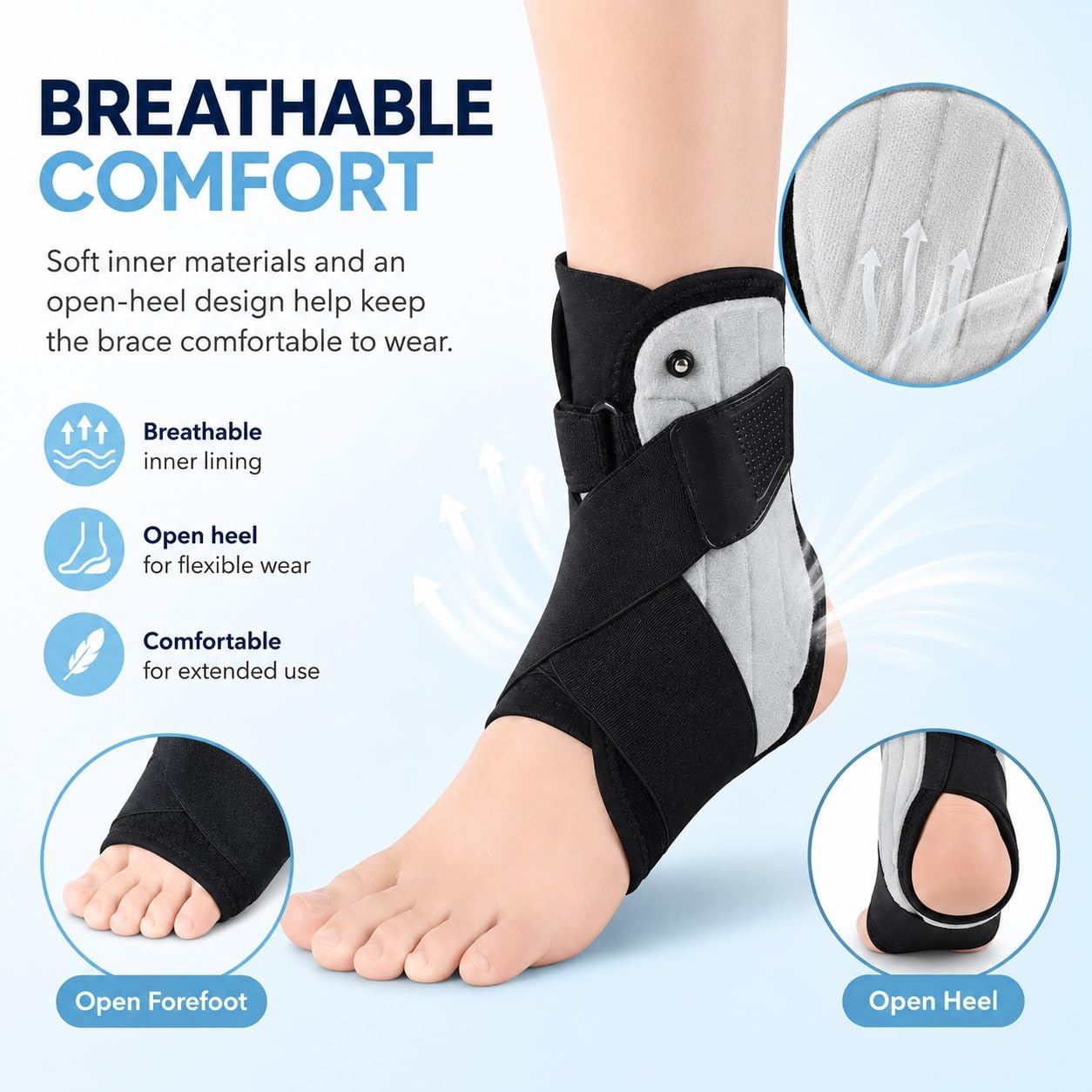 Genérico Tobillera Ajustable con Forro de airbag, para Deporte y Caminar a Diario, Modelo CJDW1147