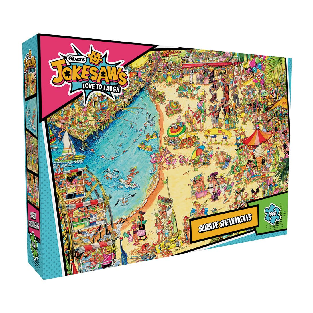 Gibsons Seaside Shenanigans 1000 Piece Jigsaw Puzzle for Adults – Hilarious Seaside Humour Puzzle by Gerold Como – Jokesaws Love to Laugh Collection – Made in the UK/EU — image 1