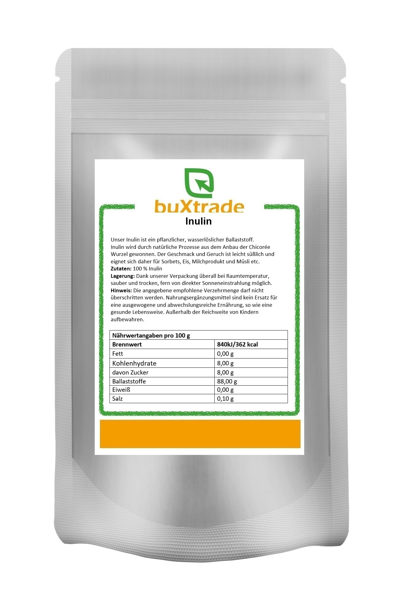 5 kg Inulin | Pulver | Glutenfrei | Vegan | Süßungsmittel | Buxtrade