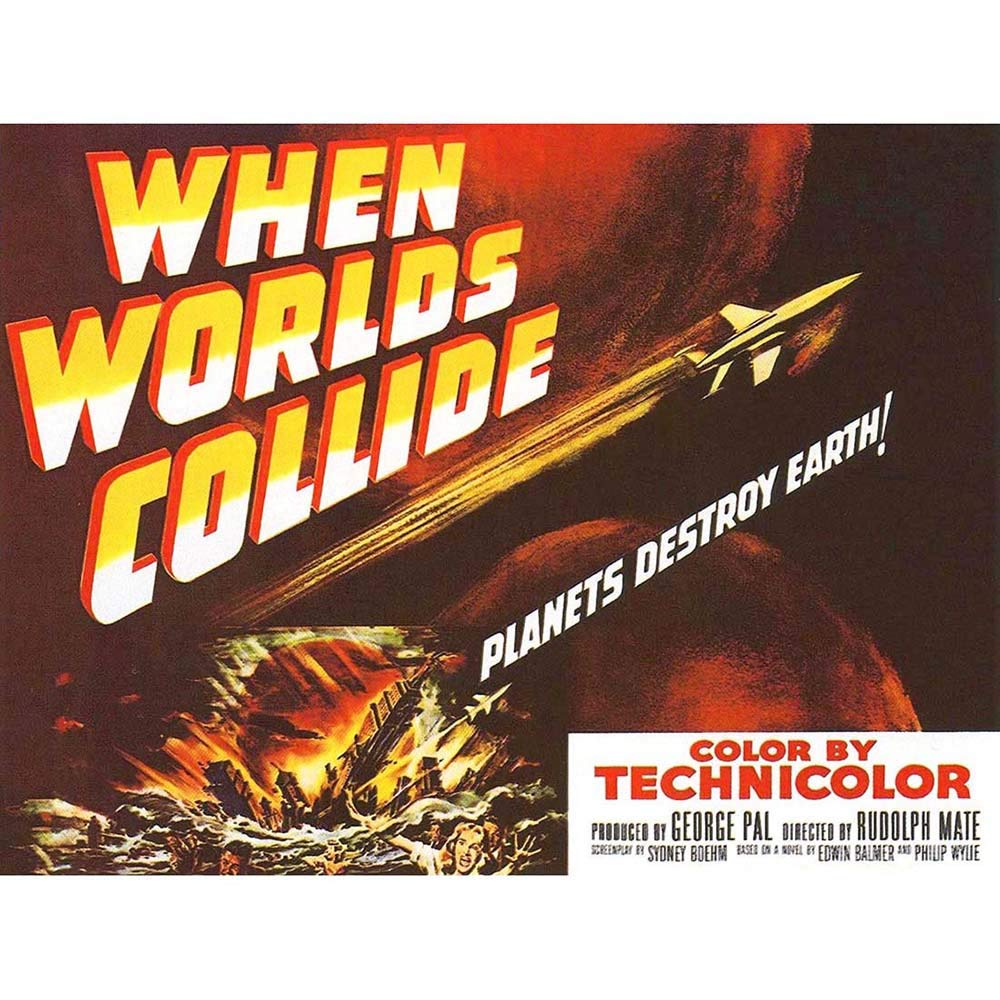 Wee Blue Coo Film When Worlds Collide Sci Fi Planets Destroy Earth Space Art Print Poster Wall Decor 12X16 Inch