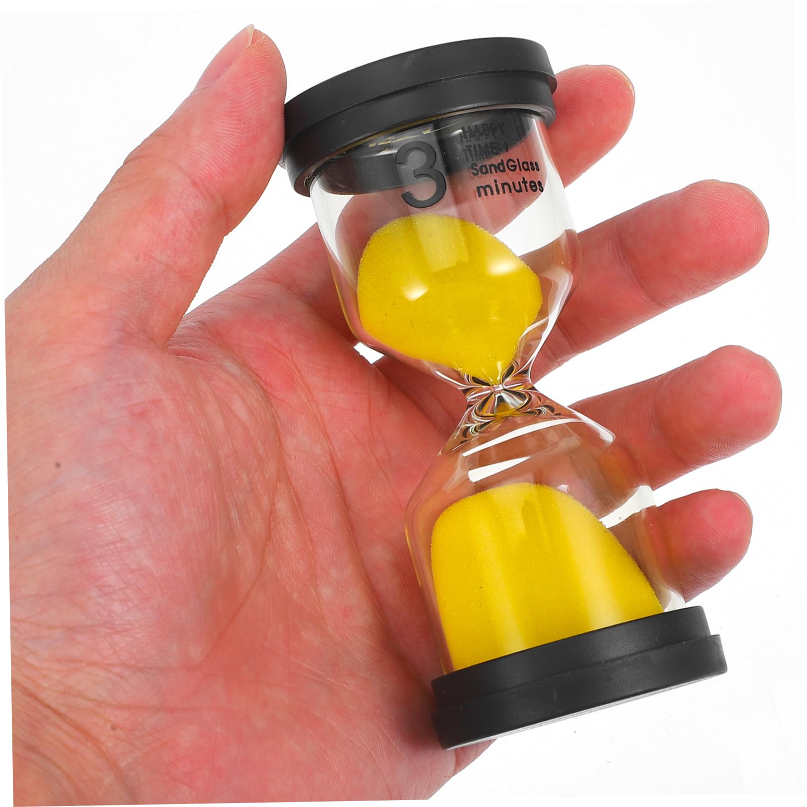 Toddmomy 6 Relojes de Arena de 3 Minutos, Vidrio y Abs, Diseño Clásico, Decoración Delicada para Escritorio y Aula de Yoga