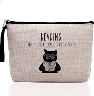 Reading Gifts, Gifts for Teacher Students Funny Gifts for Librarians, Book Lovers, Writers, Readers, Bookworm, Bookish, Women & Men Girls Teens Unique Humor Novelty Sarcasm Reading Makeup Bag