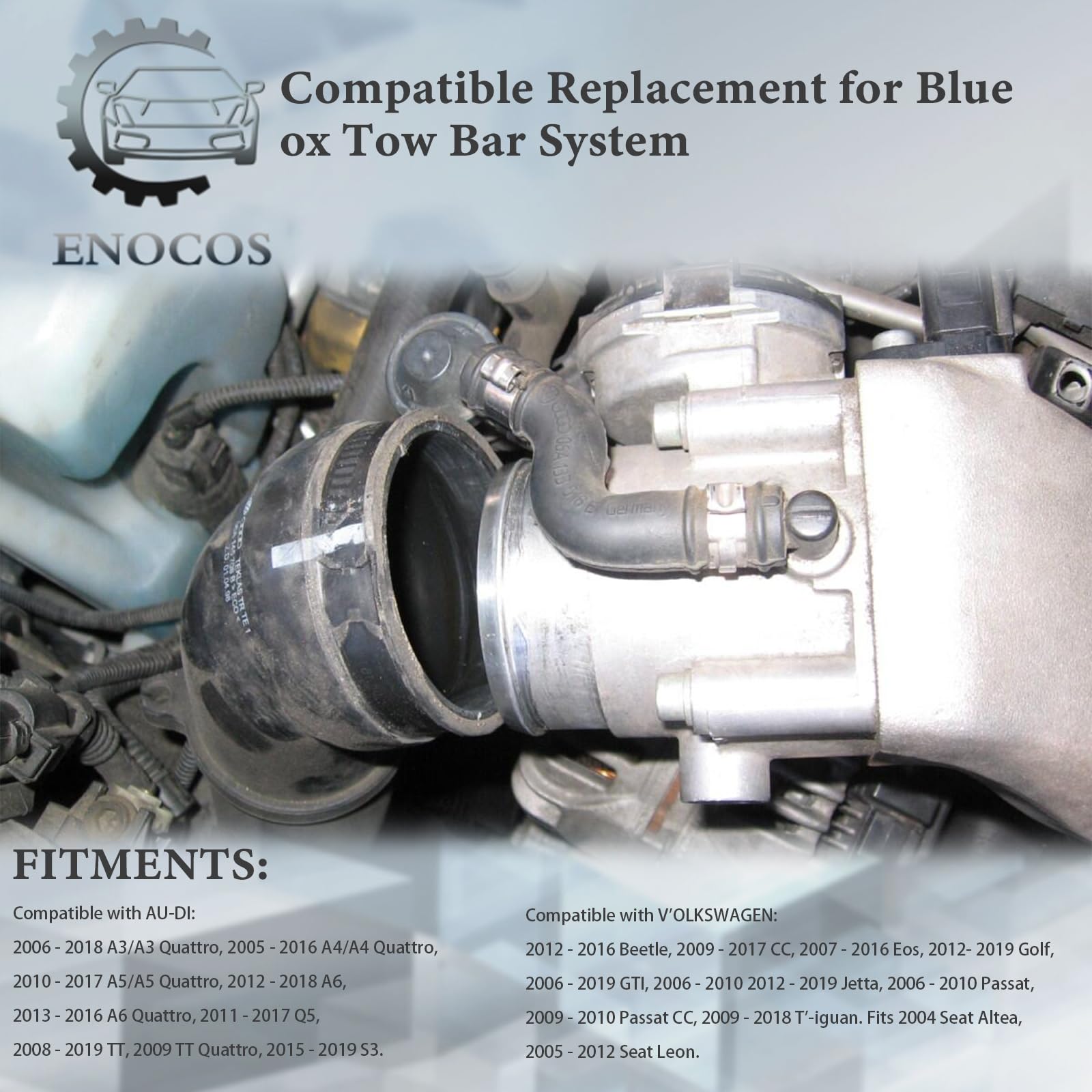 Enocos 06F133062A Fuel Injection Throttle Body Compatible with A'-udi A3 A4 A5 A6 Q5 TT Quattro VW Beetle CC Golf GTI Jetta Passat 2.0L Replace# 06F133062Q