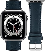 DBLACK ‘’NAGATA2’’ Compatible with Apple Watch Strap 42mm 44mm 45mm 46mm 49mm, Leather Watch Strap, Full Padded with Strong stitching, Matte Finish Watch Belt for iWatch Series 10 9 8 7 6 5 4 3 2 1 SE/SE2 and Ultra 2/Ultra (Watch is Not Included)