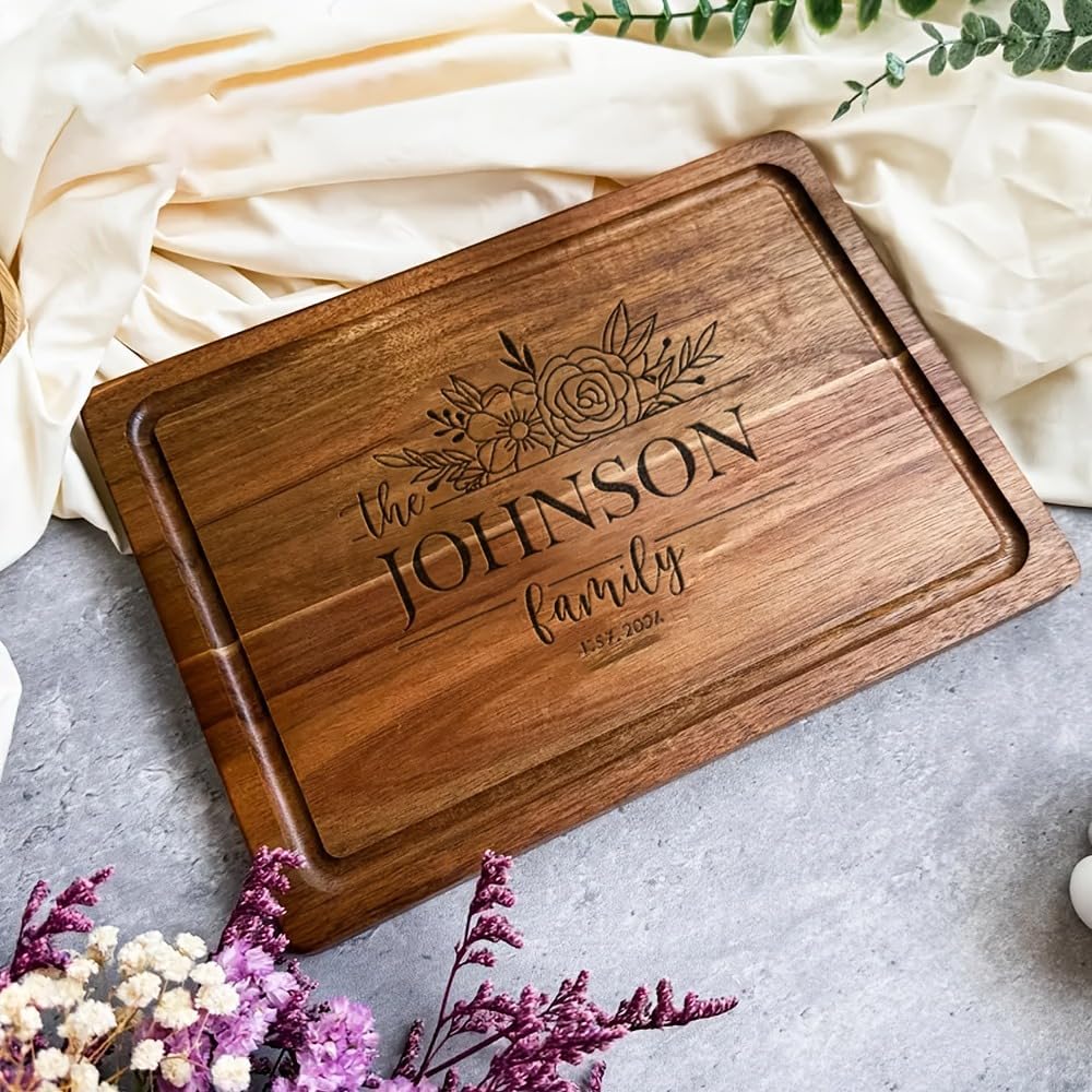Charcuterie Board Alphabet Personalized Cheese Cutting Board Wedding Gift for Couples Anniversary Housewarming Gifts New Home Kitchen Decor (26 * 38CM)