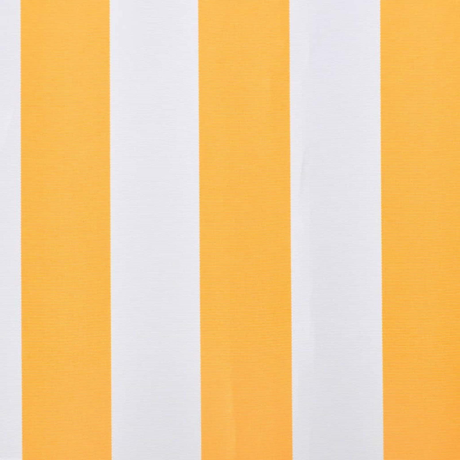 Kavolet Telo per tende da sole, impermeabile, antistrappo, ricambio con balze, accessorio per tende da sole, 300 x 250 cm, giallo e bianco