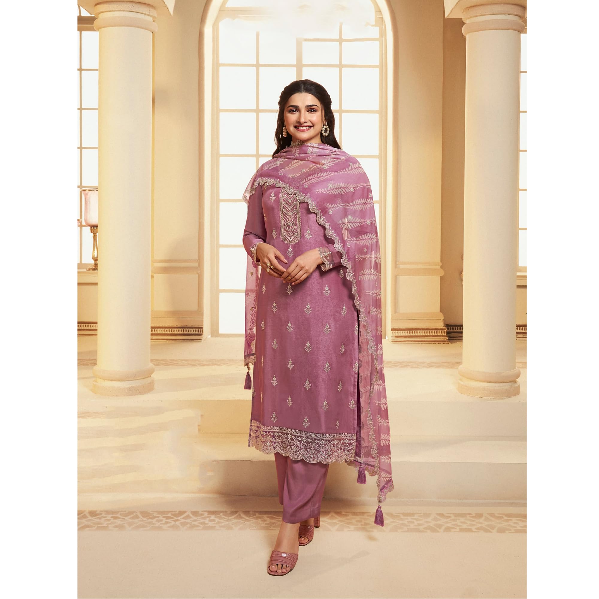 Damen Wear Pakistani Designer Shalwar Kameez Anzüge indisches Palazzo Hosenkleid, Auswahl-1, Einheitsgröße