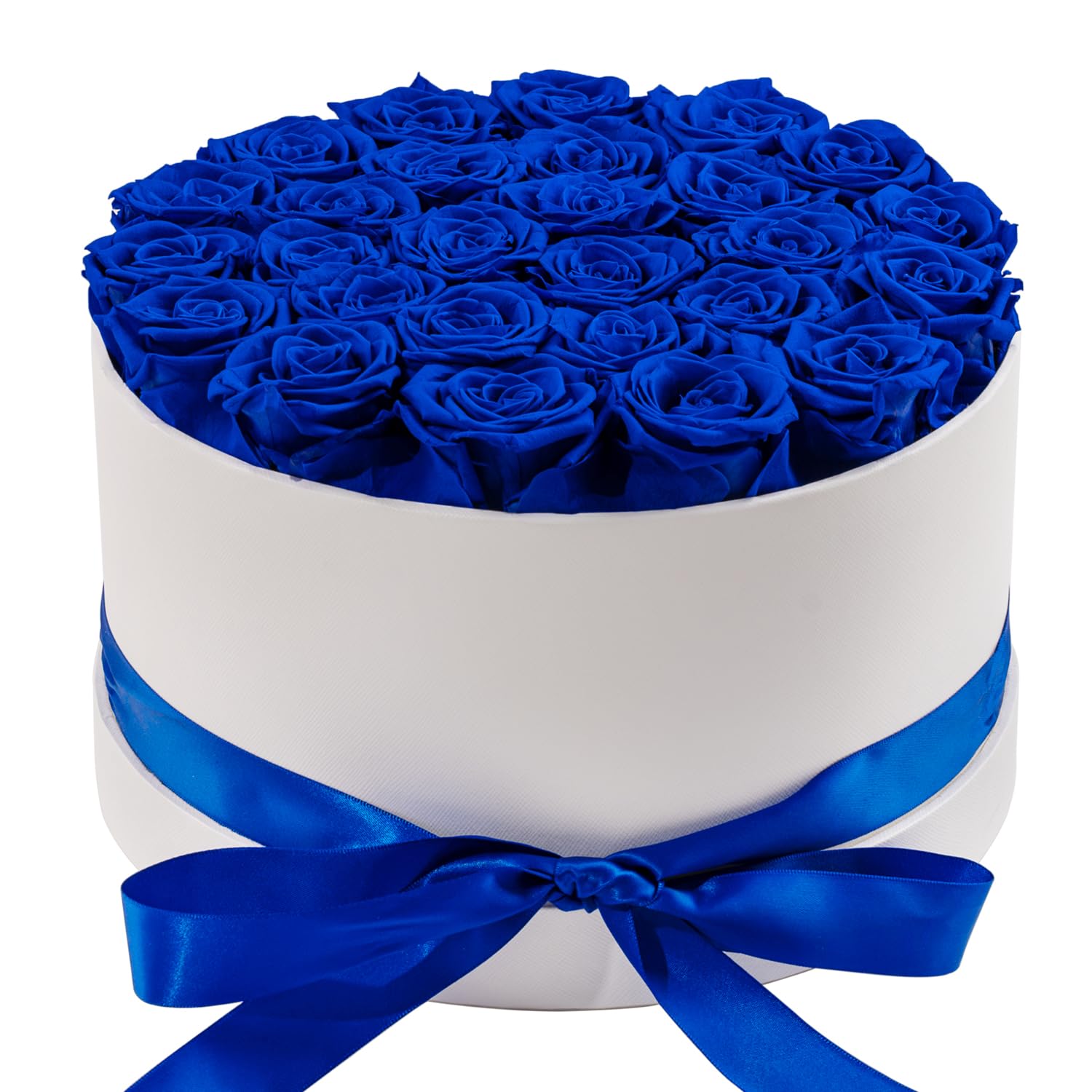 Lot de 27 roses préservées dans une boîte – Fleurs éternelles pour livraison Prime, cadeaux d'anniversaire pour maman, épouse, anniversaire de mariage, cadeau d'anniversaire pour femme, bleu