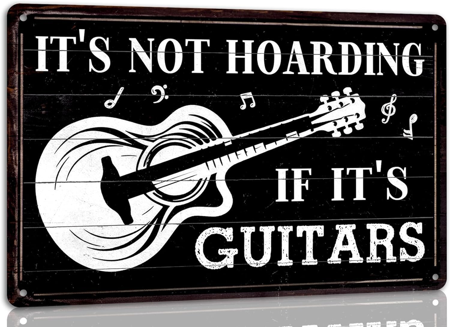 SMAZDFXX It'sHoarding If It's Guitars Metal Tin Sign Retro Vintage Art Home Bedroom Decor Guitarist Music Lover Poster 5.5"x8"
