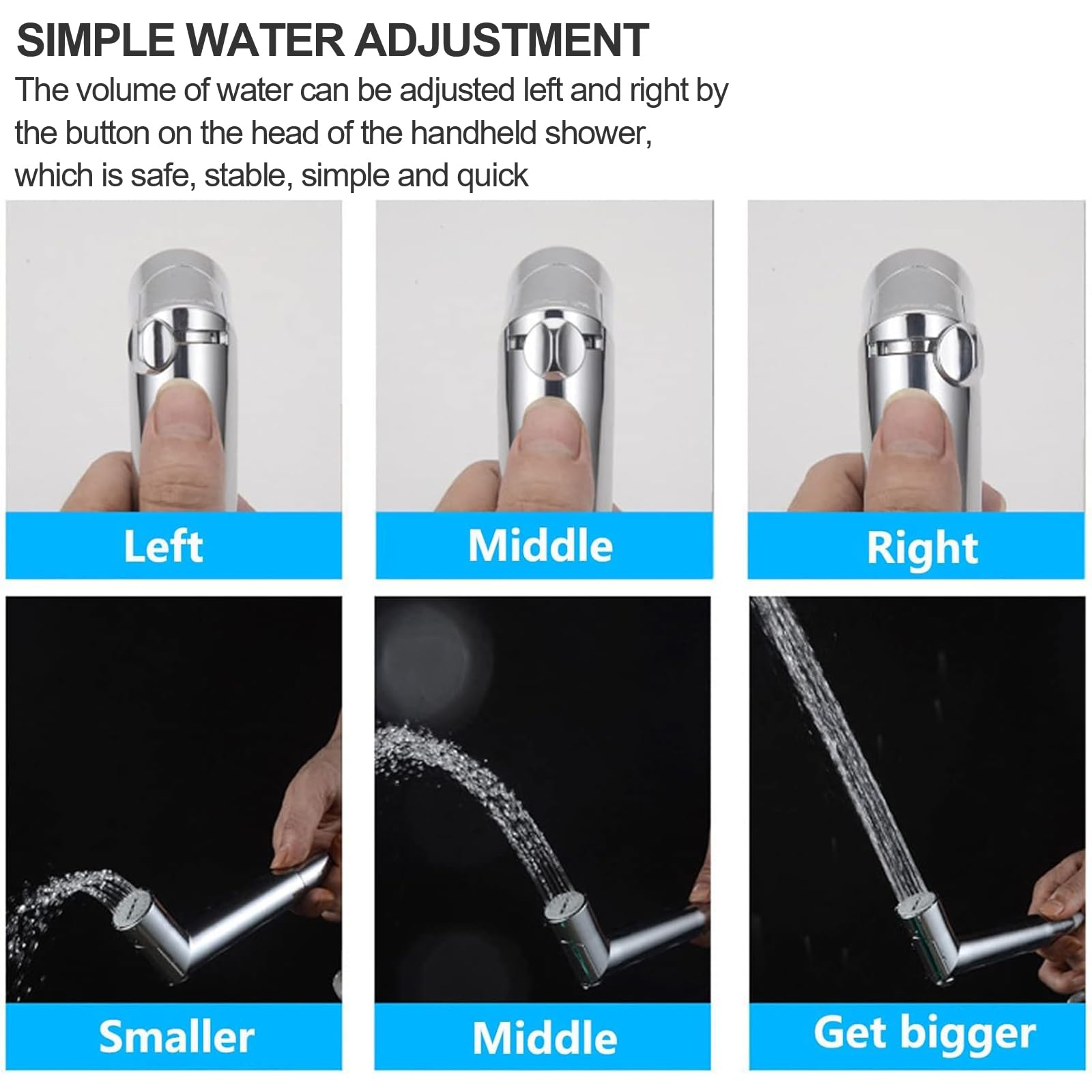 Spruzzatore per Bidet Tenuto in Mano, Bidet Portatile Kit Doccetta, Spruzzatore per WC in ABS, Testa per Ugello Bidet Toilette Atomizzatore Regolabile Doccetta per Pulizia, Igiene Personale, 1 Pezzo