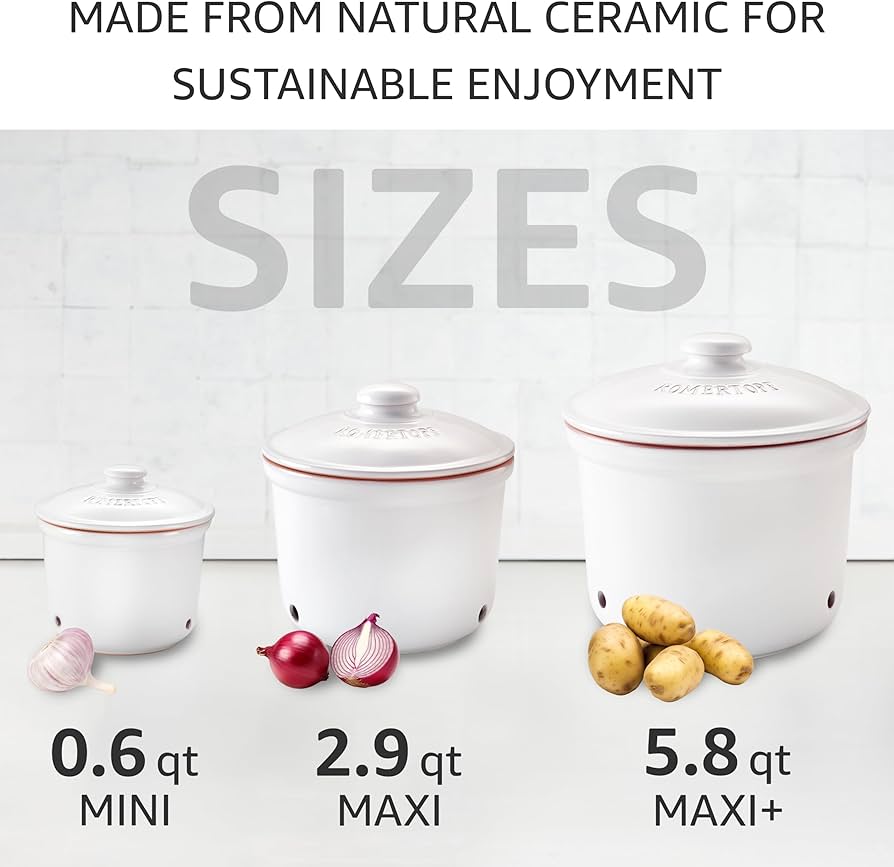 Amazon.com: Romertopf Freshness Storage Potato Onion Garlic Clay Amazon.com: Romertopf Freshness Storage Potato Onion Garlic Clay