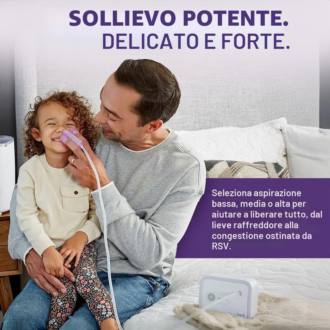 Dr. Noze Best - NozeBot | Aspiratore nasale elettrico | Aspirazione di grado ospedaliero | Sicuro per neonati e bambini piccoli (congestione da lieve a grave - L'originale NozeBot)