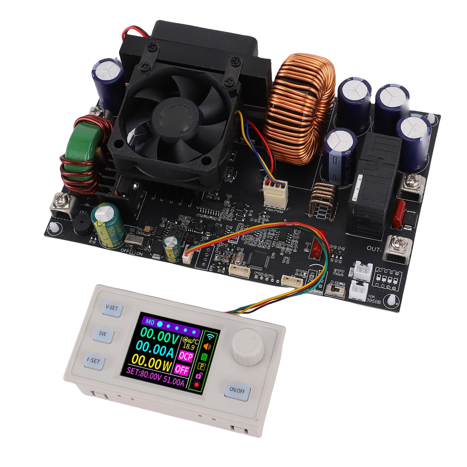 FTVOGUE Regulowany Regulator Napięcia, materiał ABS, Zasilacz 4000 W, Wyjście 0-50 A do Projektów Laboratoryjnych i Sterowników LED