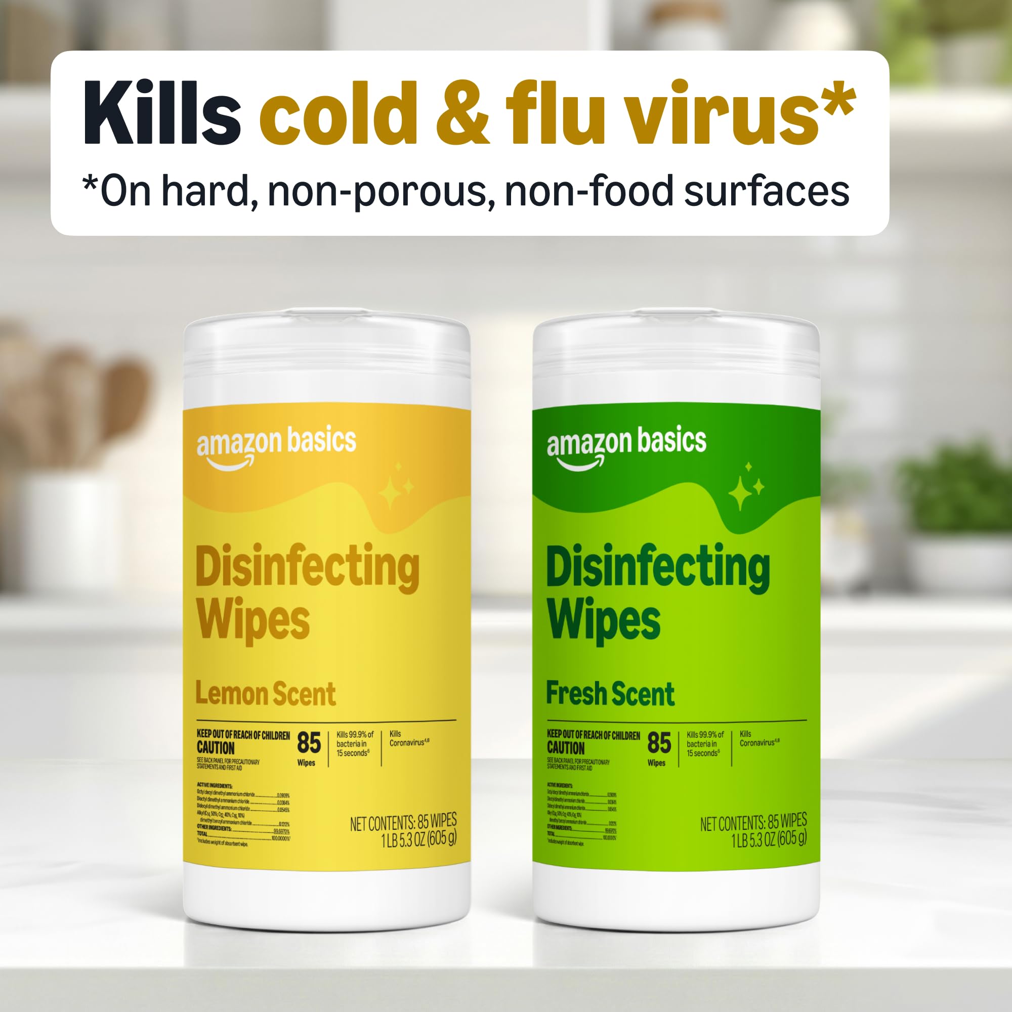 Disinfecting Wipes, 255 Count (3 Packs of 85) W77868