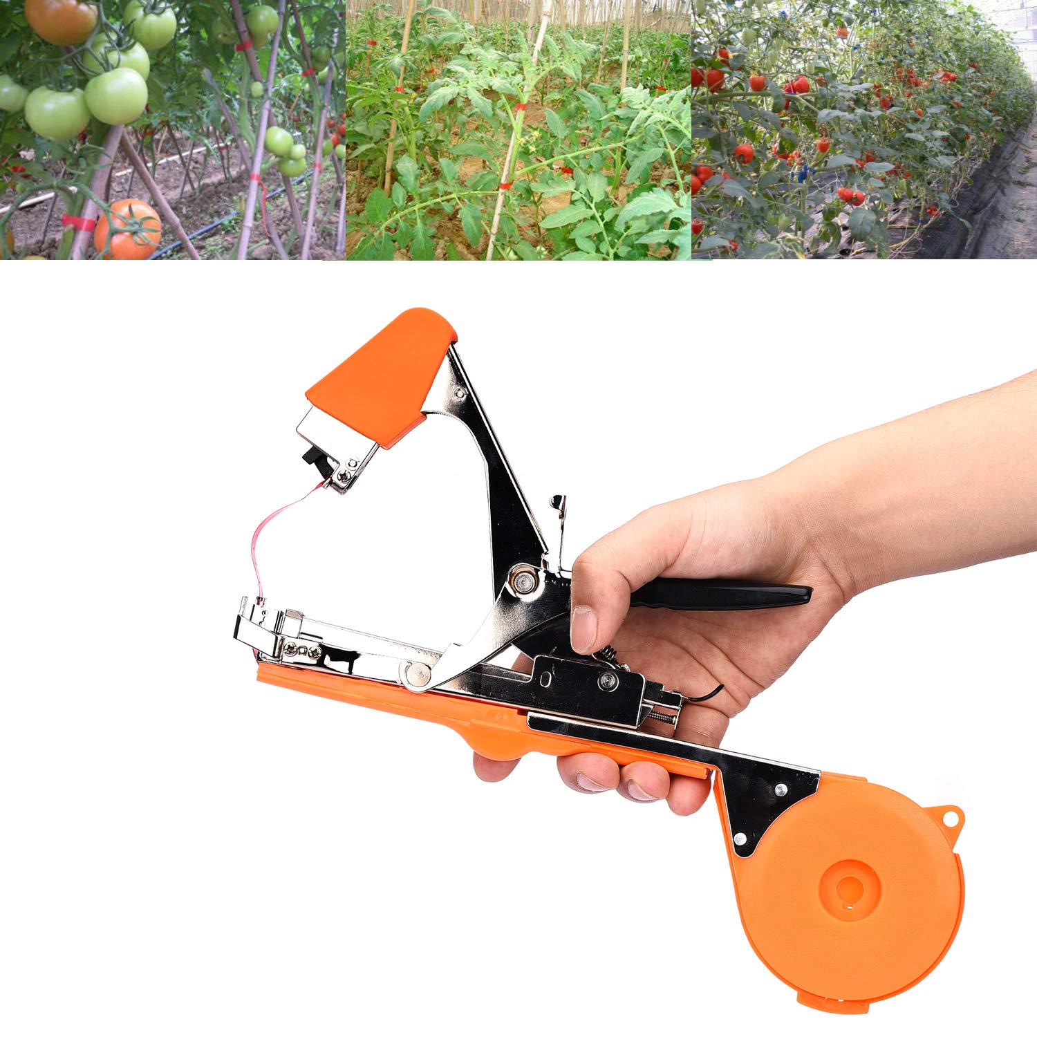 Máquina para Atar Tomates, Herramienta de Cinta de Jardín para Atar Ramas de Plantas, Atadora Agricola Tape Tool para Tomates Viñedo Pepino UVA Fruta Flores Verduras